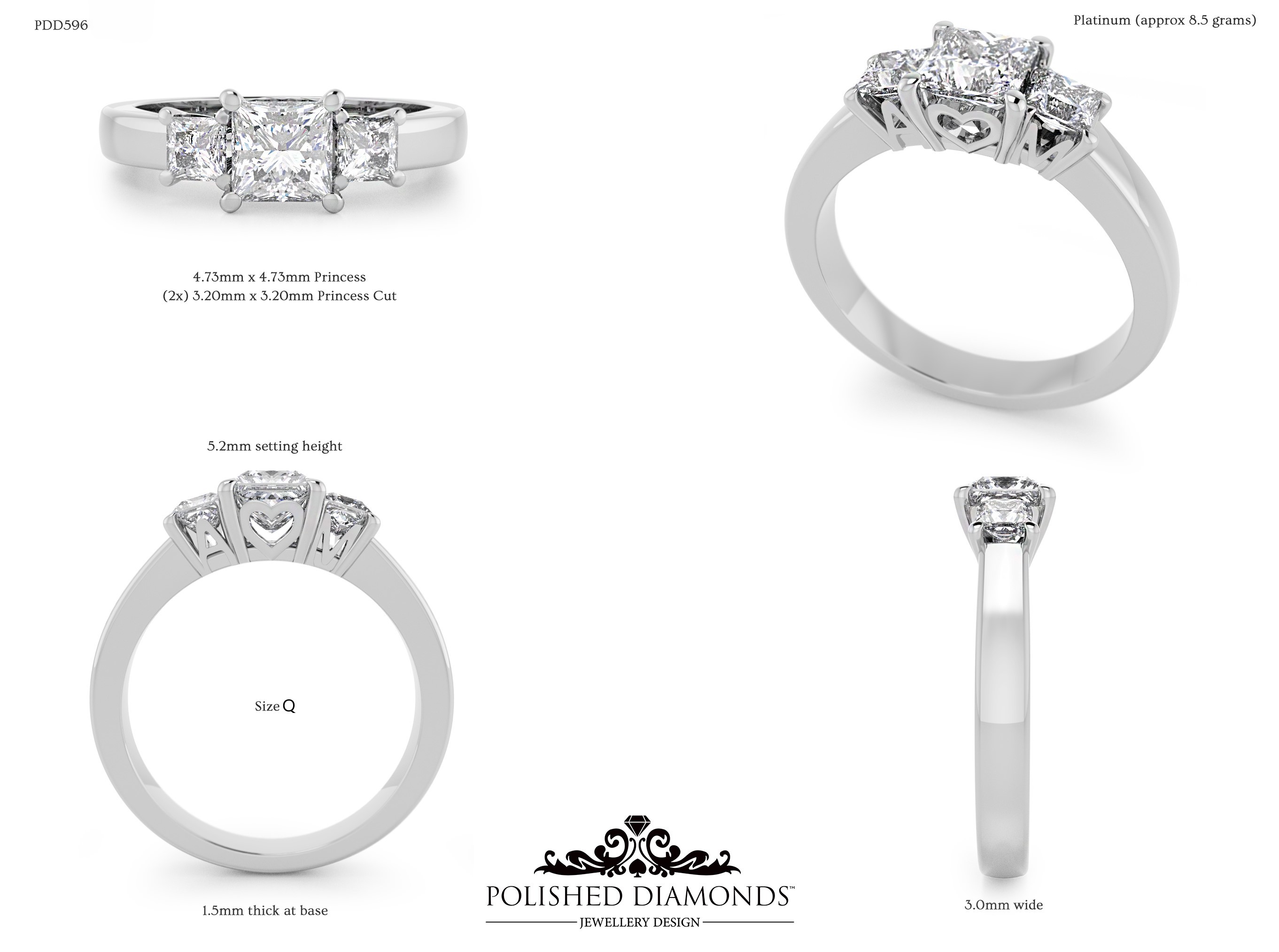 Princess Trilogy ring – PDD596