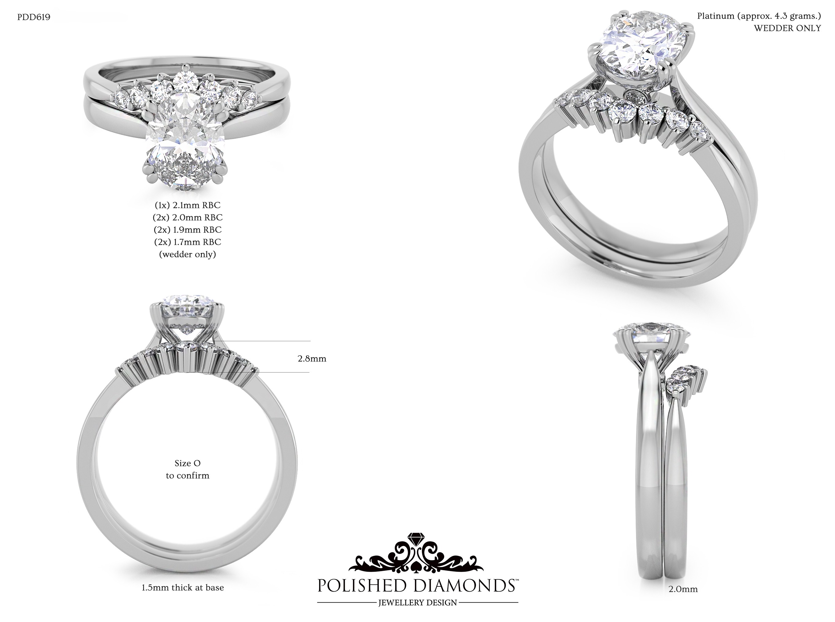 Ladys Wedding ring – PDD619