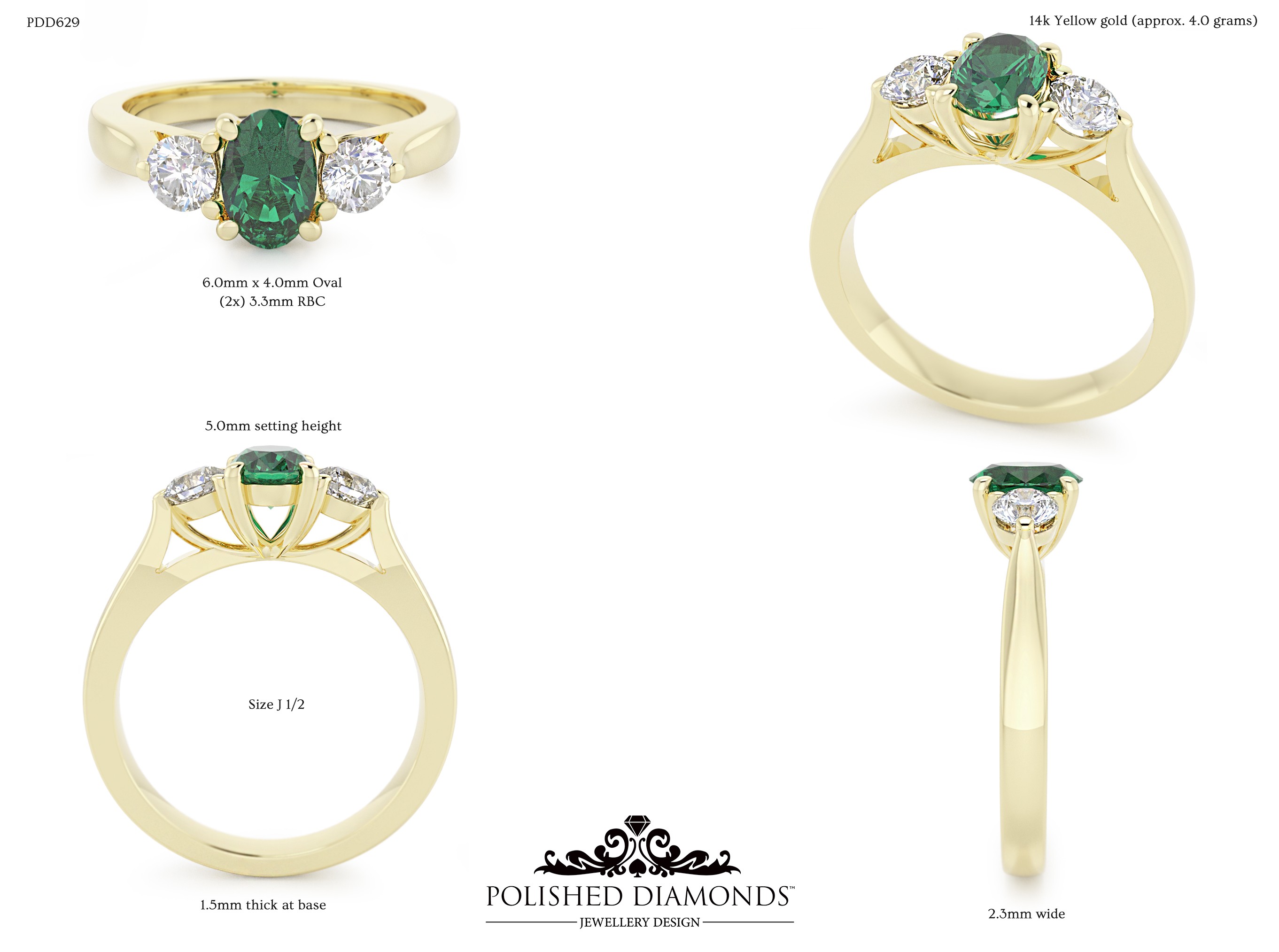 Oval Trilogy ring – PDD629