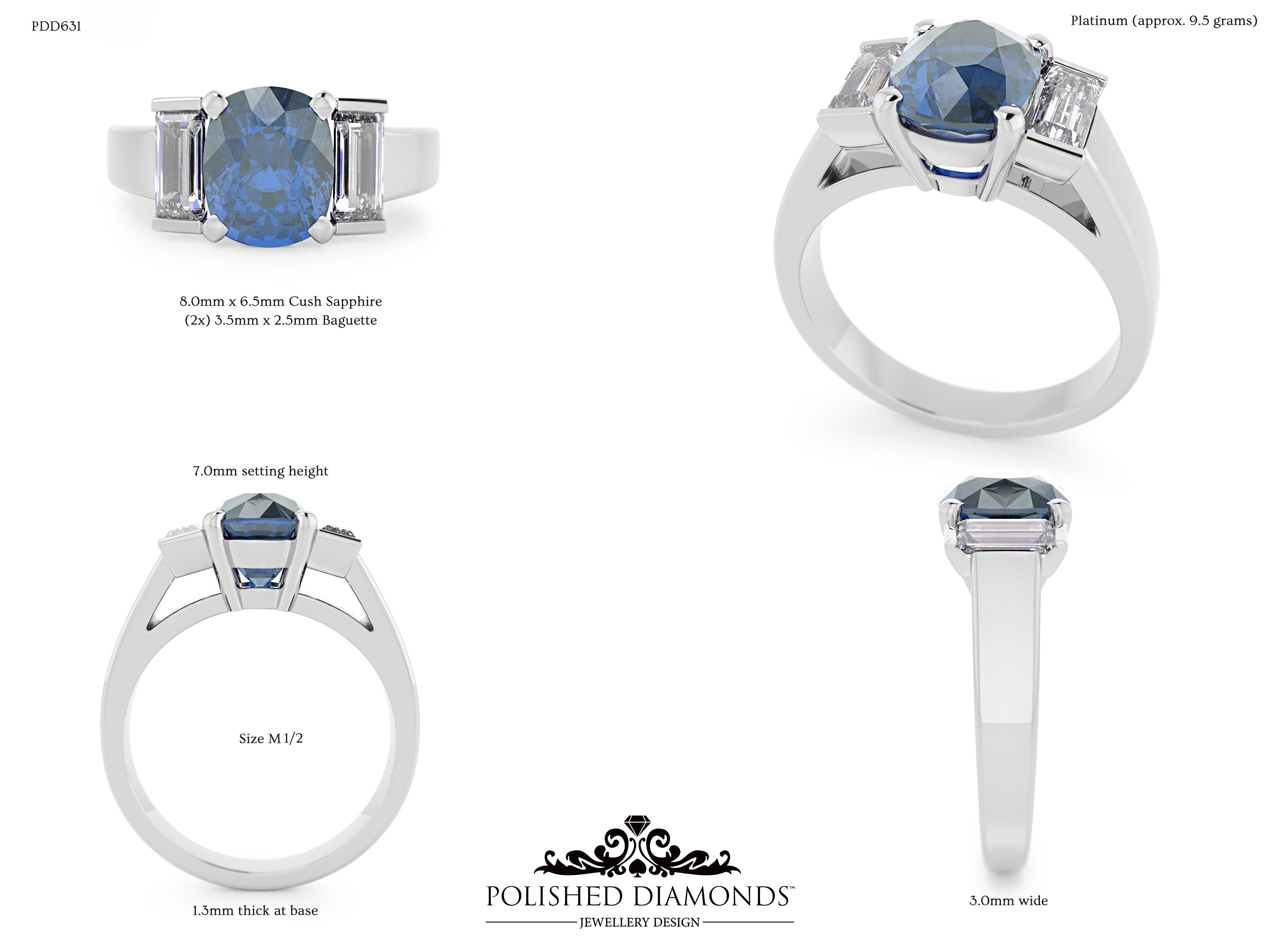 Cushion Trilogy ring – PDD631