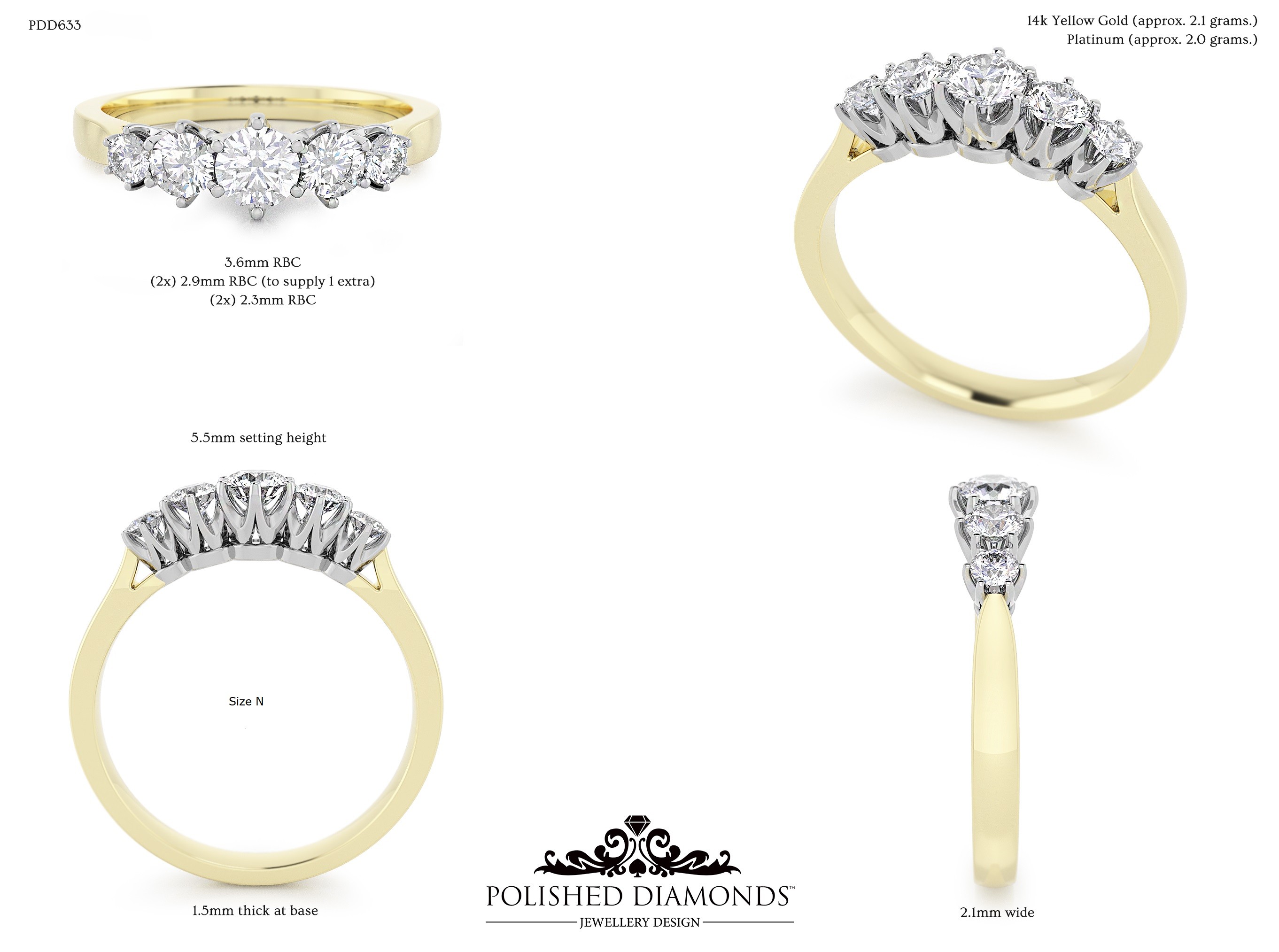 Ladys Wedding ring – PDD633