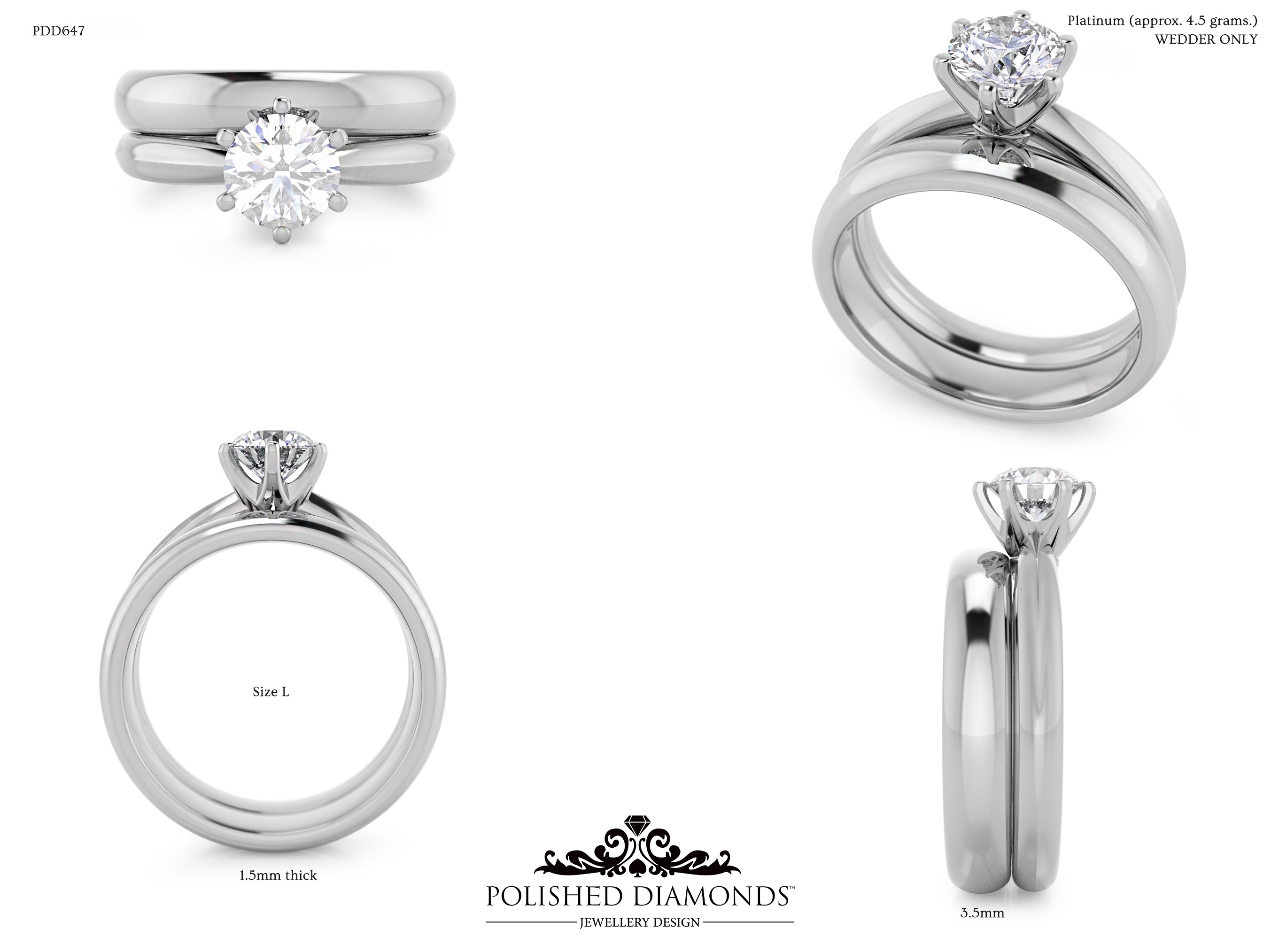 Ladys Wedding ring – PDD647