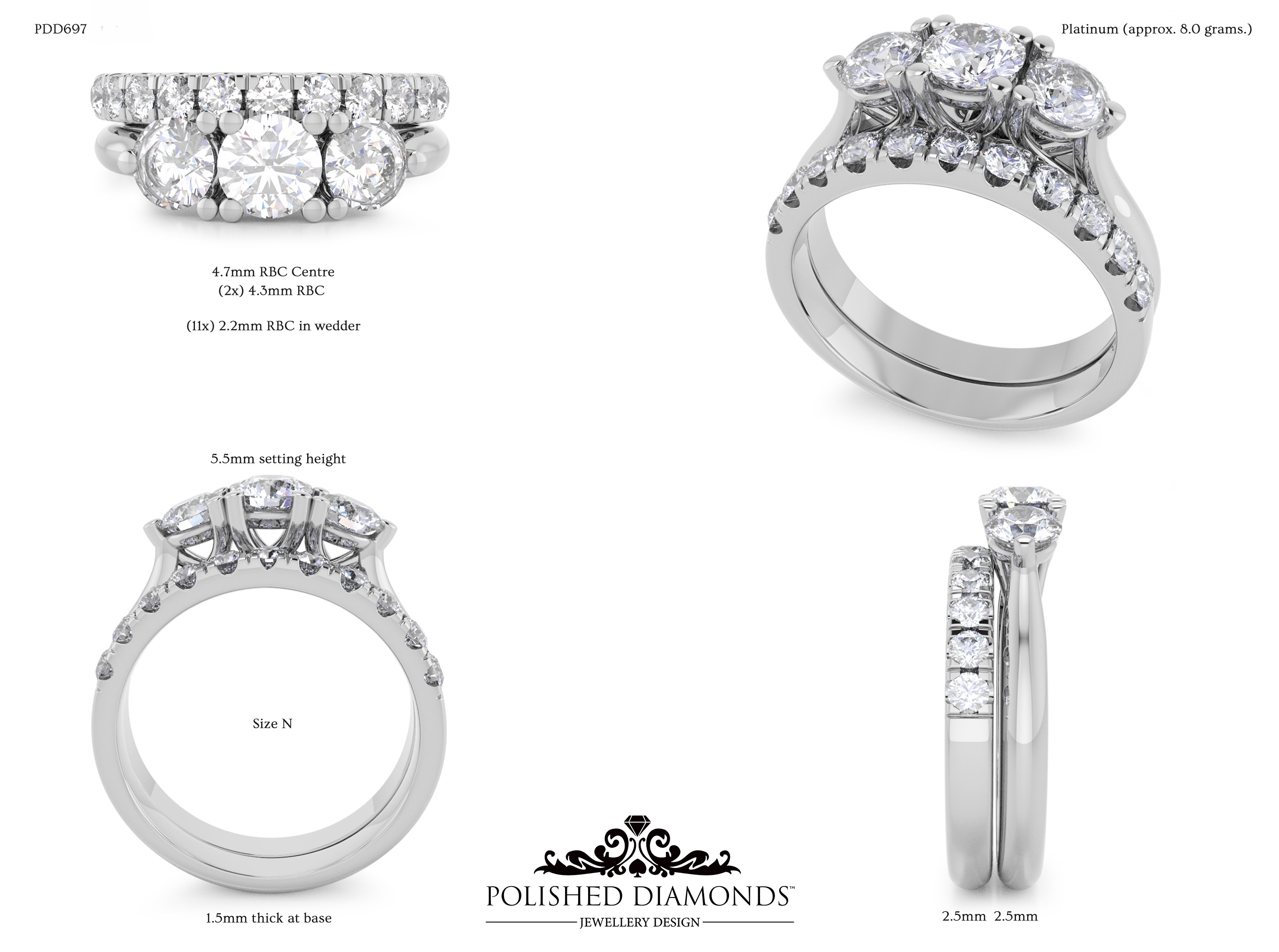 Lady's Wedding Ring – PDD697