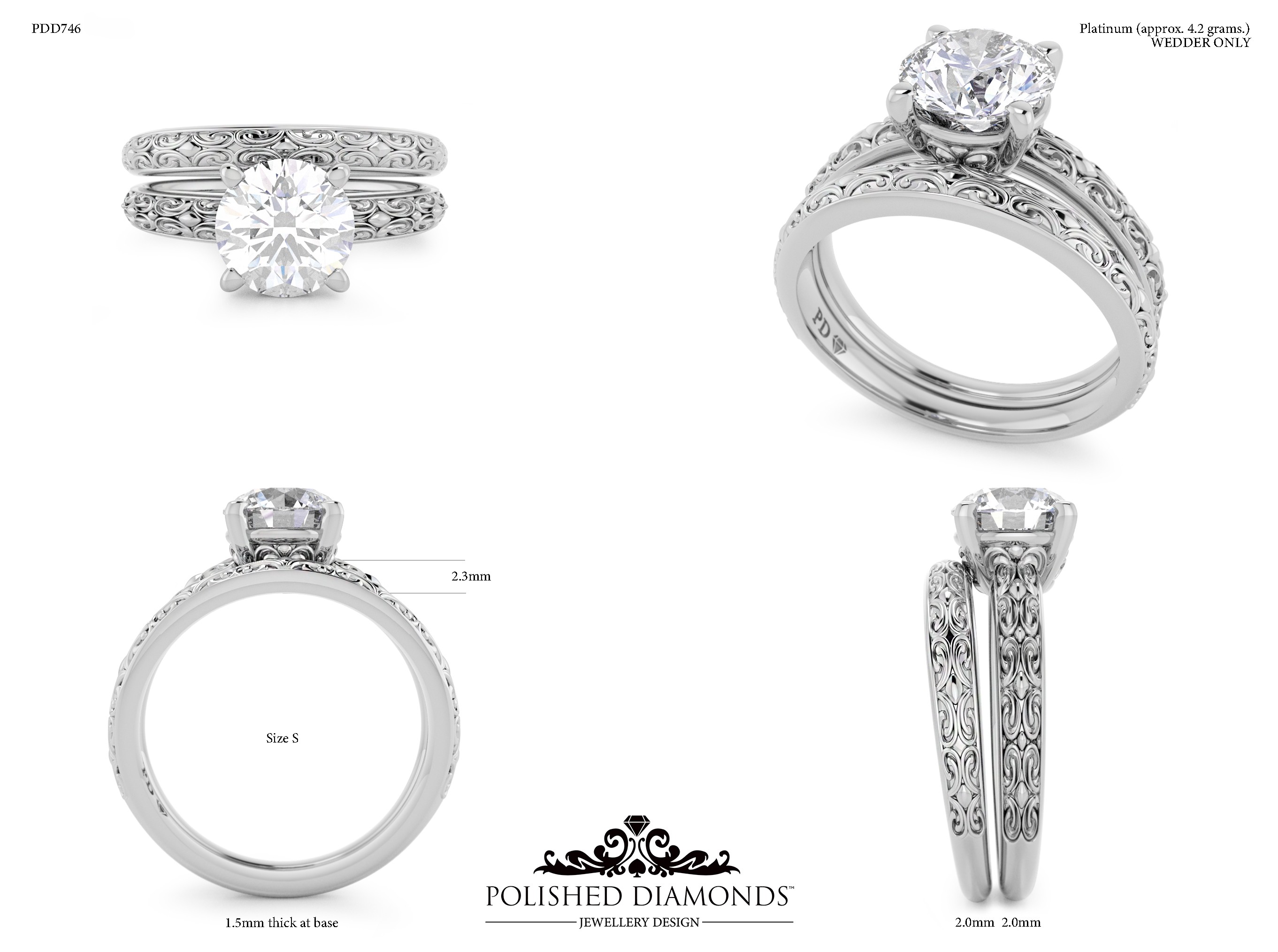 Ladys Wedding ring – PDD746