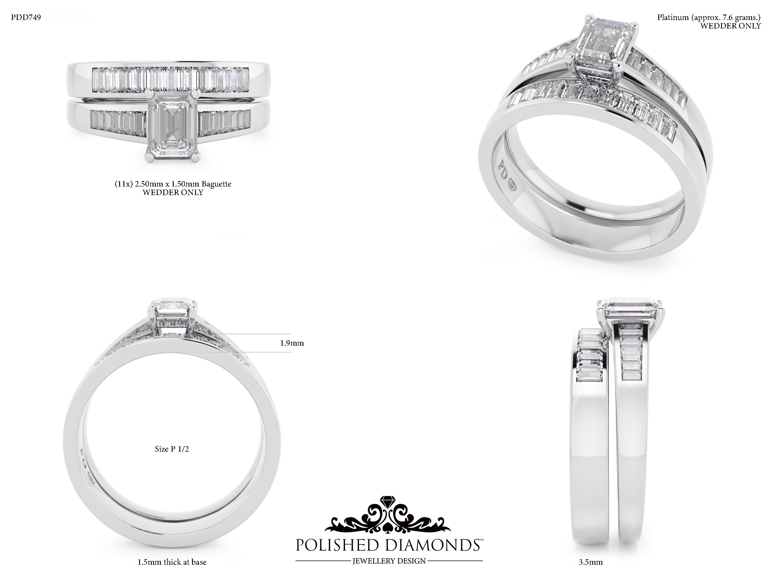 Ladys Wedding ring – PDD749