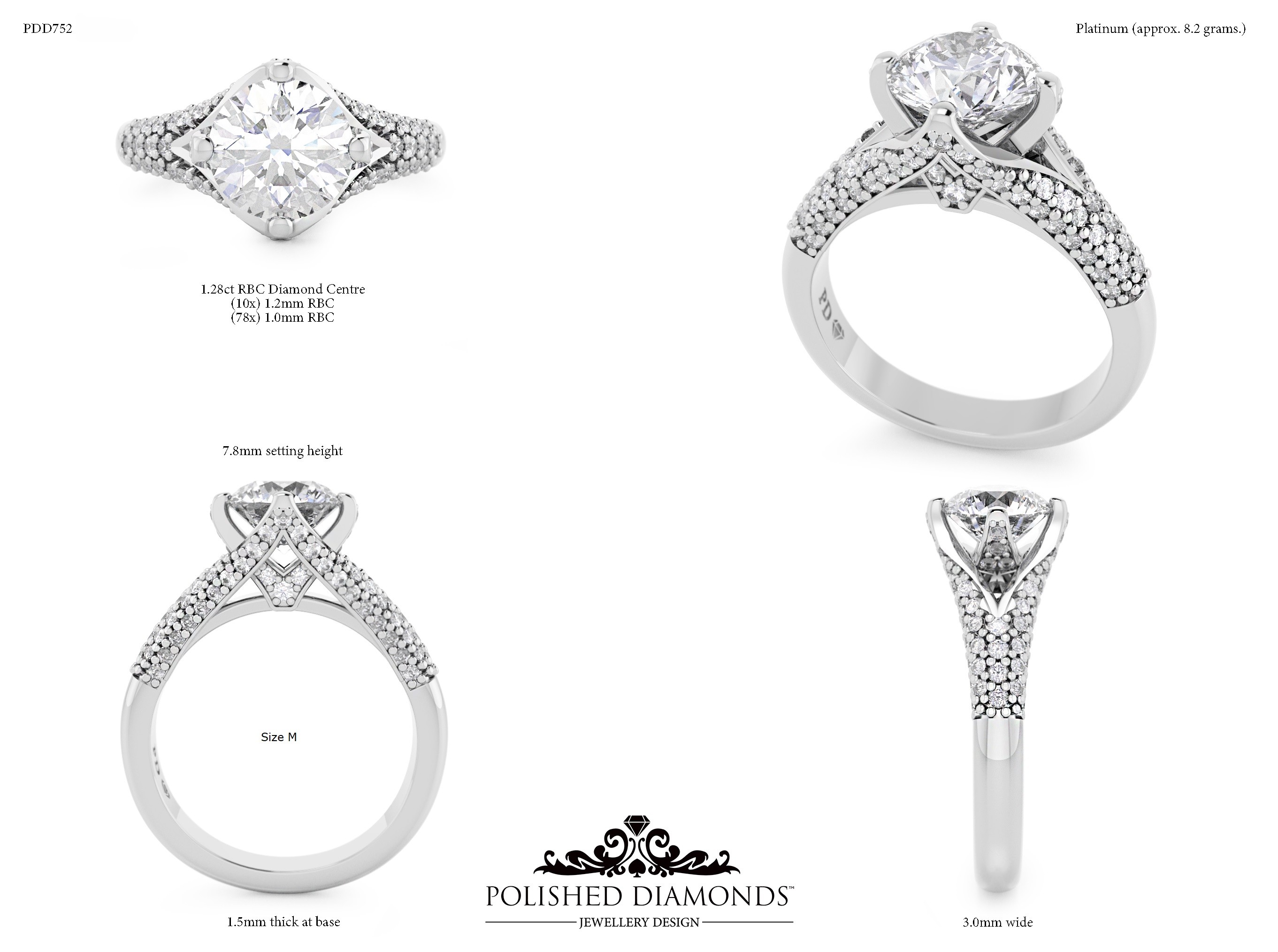 Round Solitaire ring – PDD751