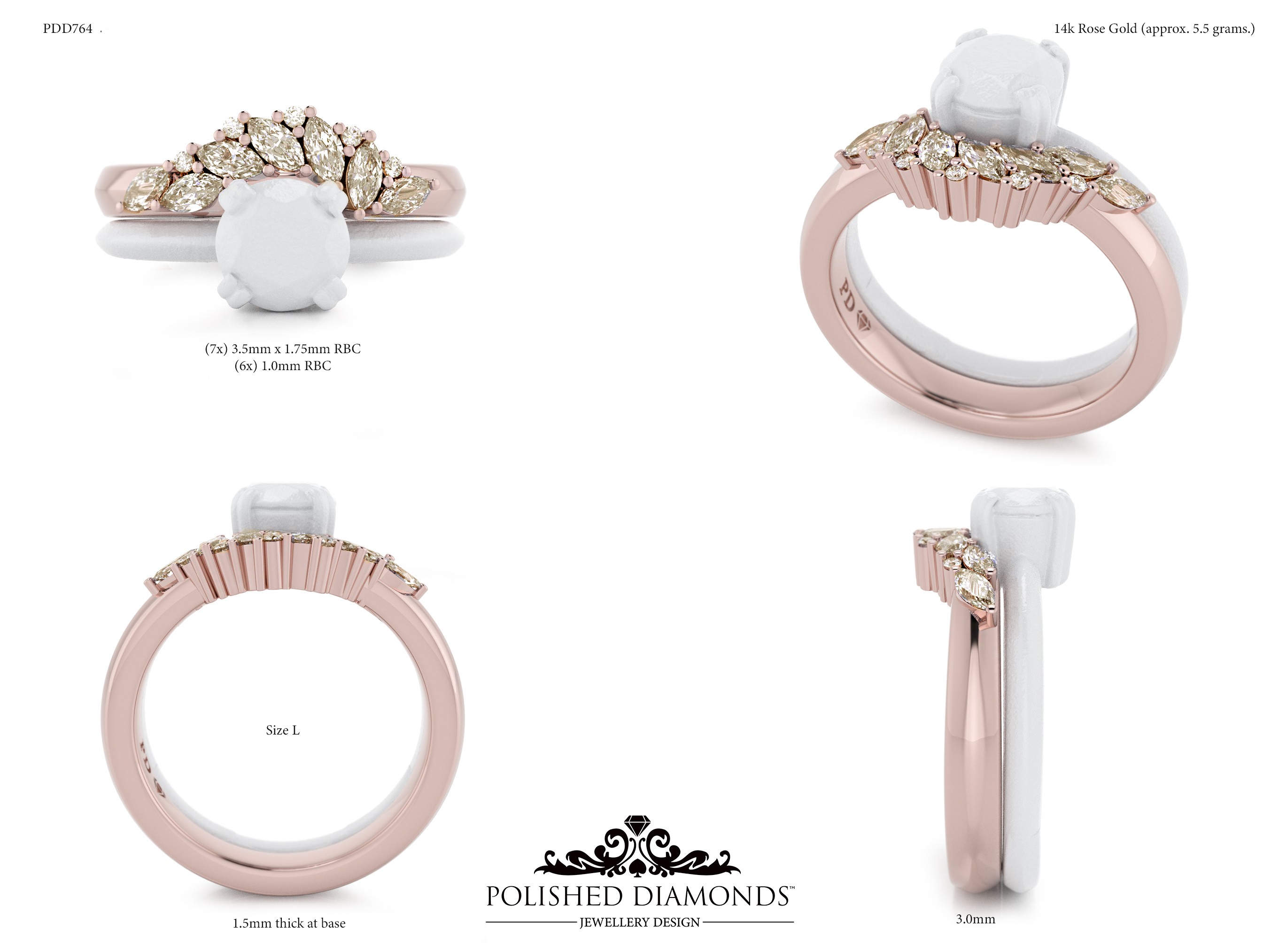 Ladys Wedding ring – PDD764