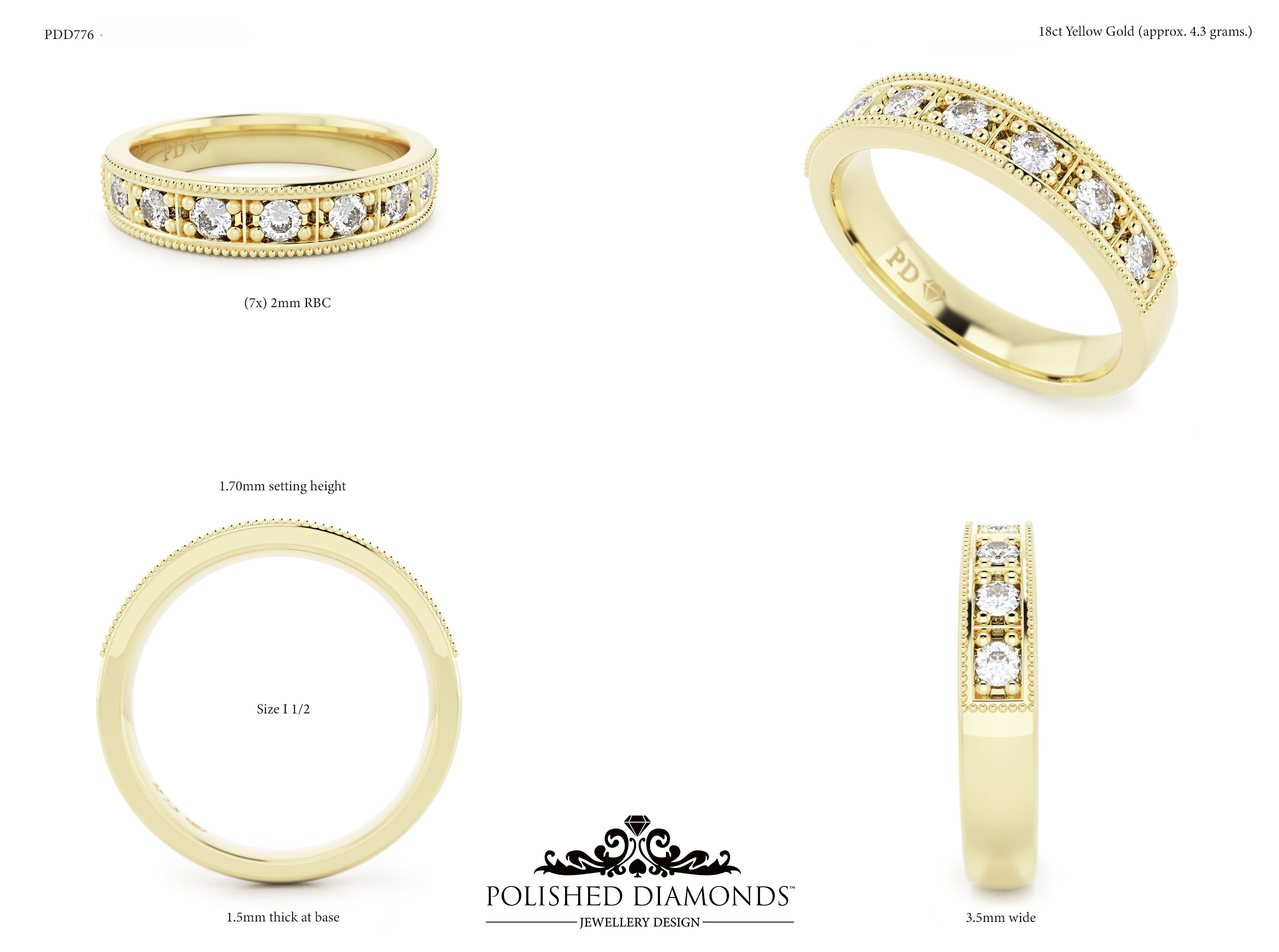 Ladys Wedding ring – PDD776