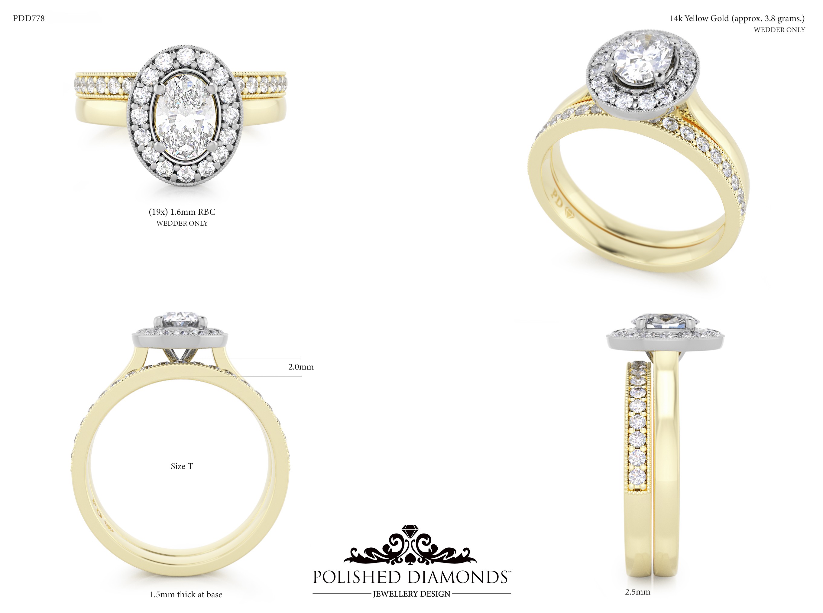 Ladys Wedding ring – PDD778