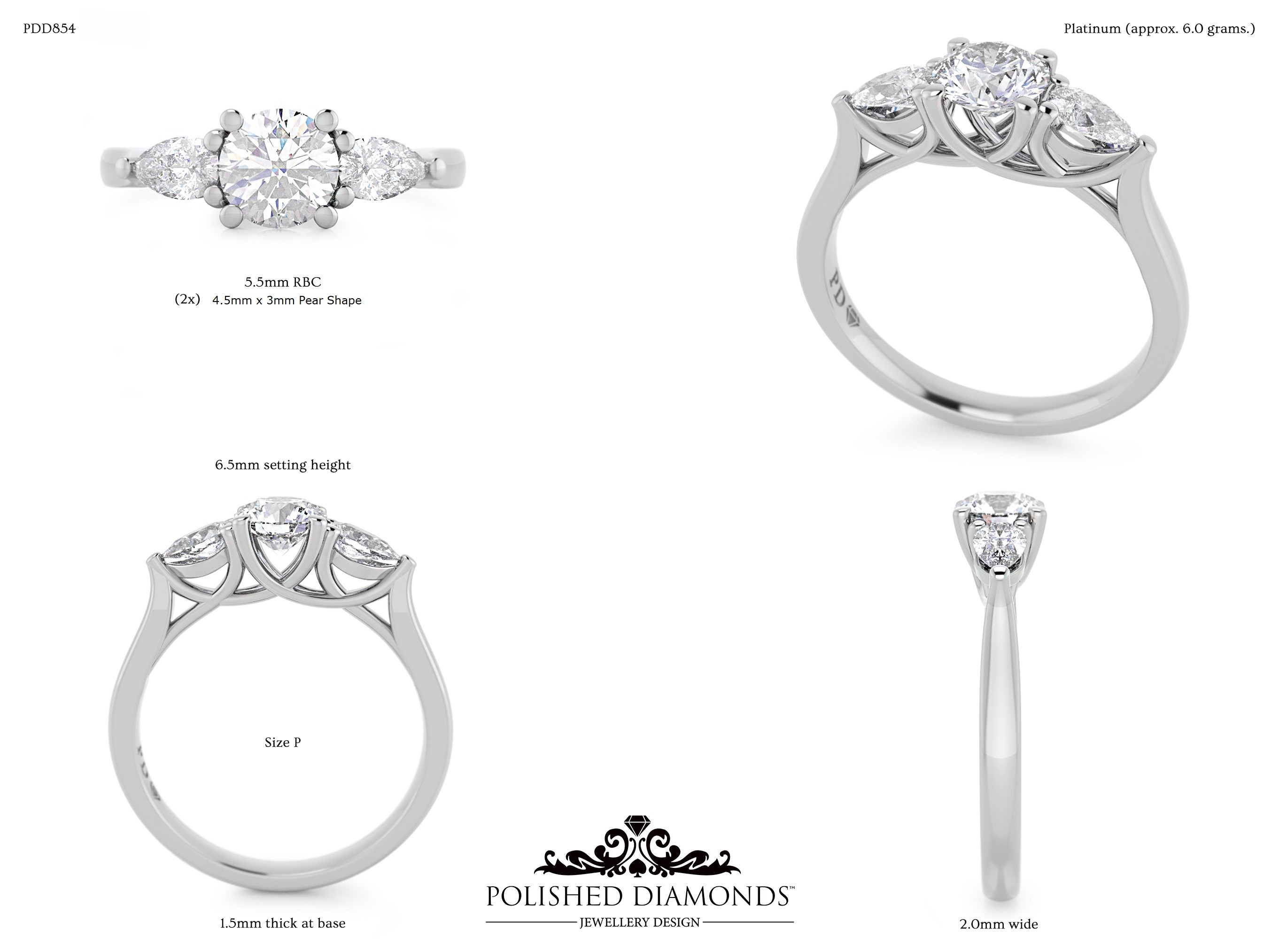 Round Trilogy ring – PDD854