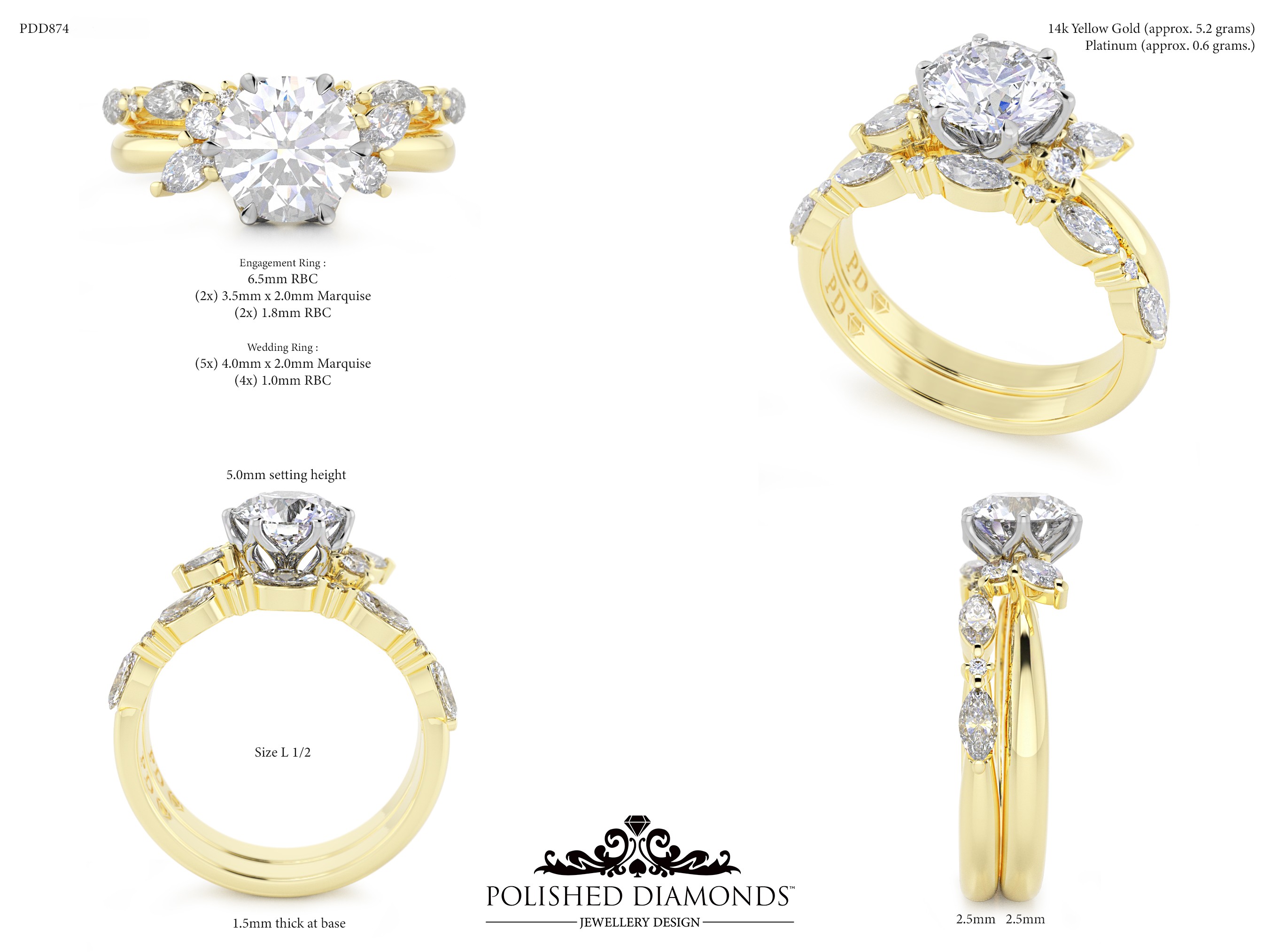 Ladys Wedding ring – PDD874