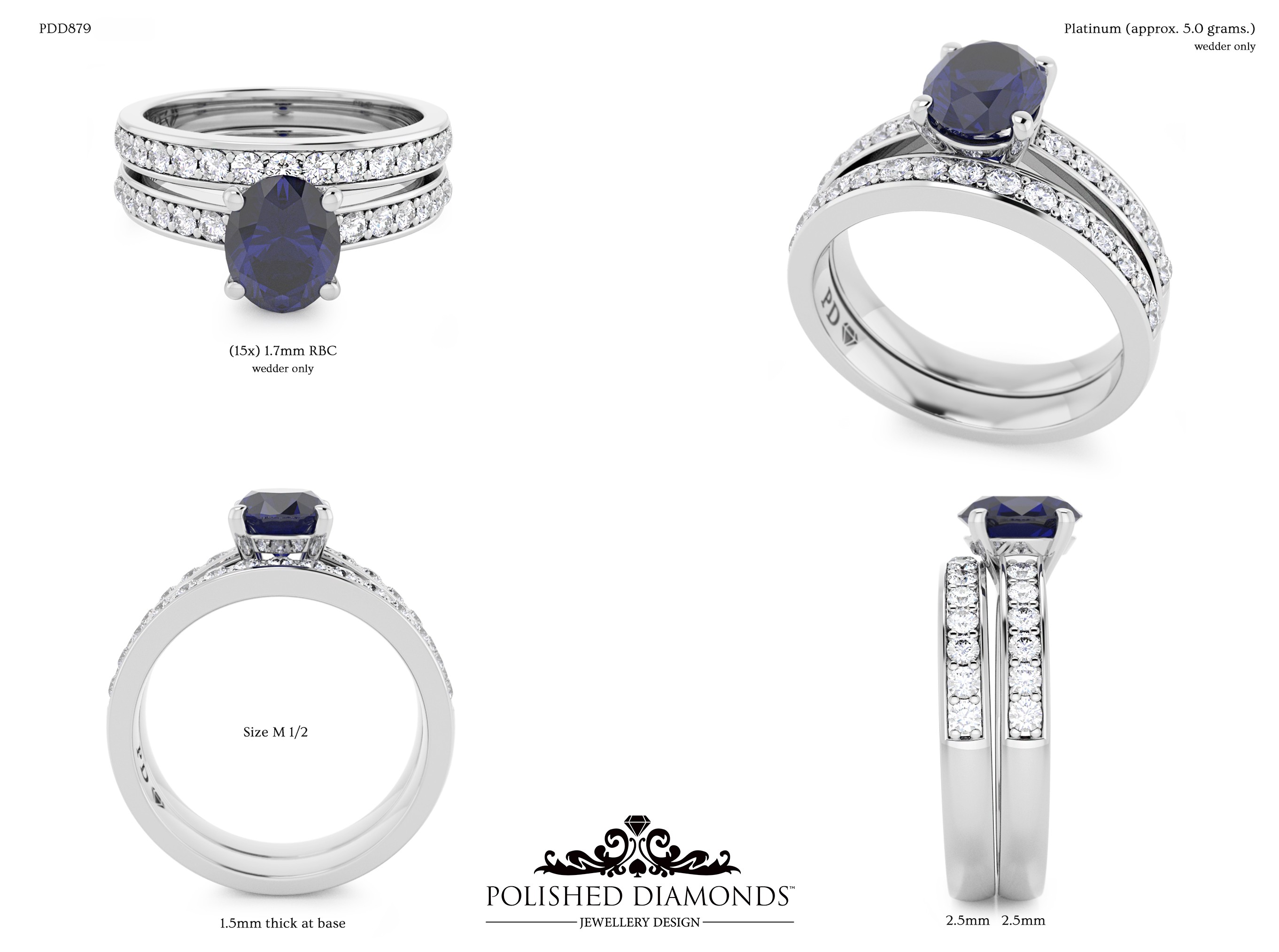 Ladys Wedding ring – PDD879