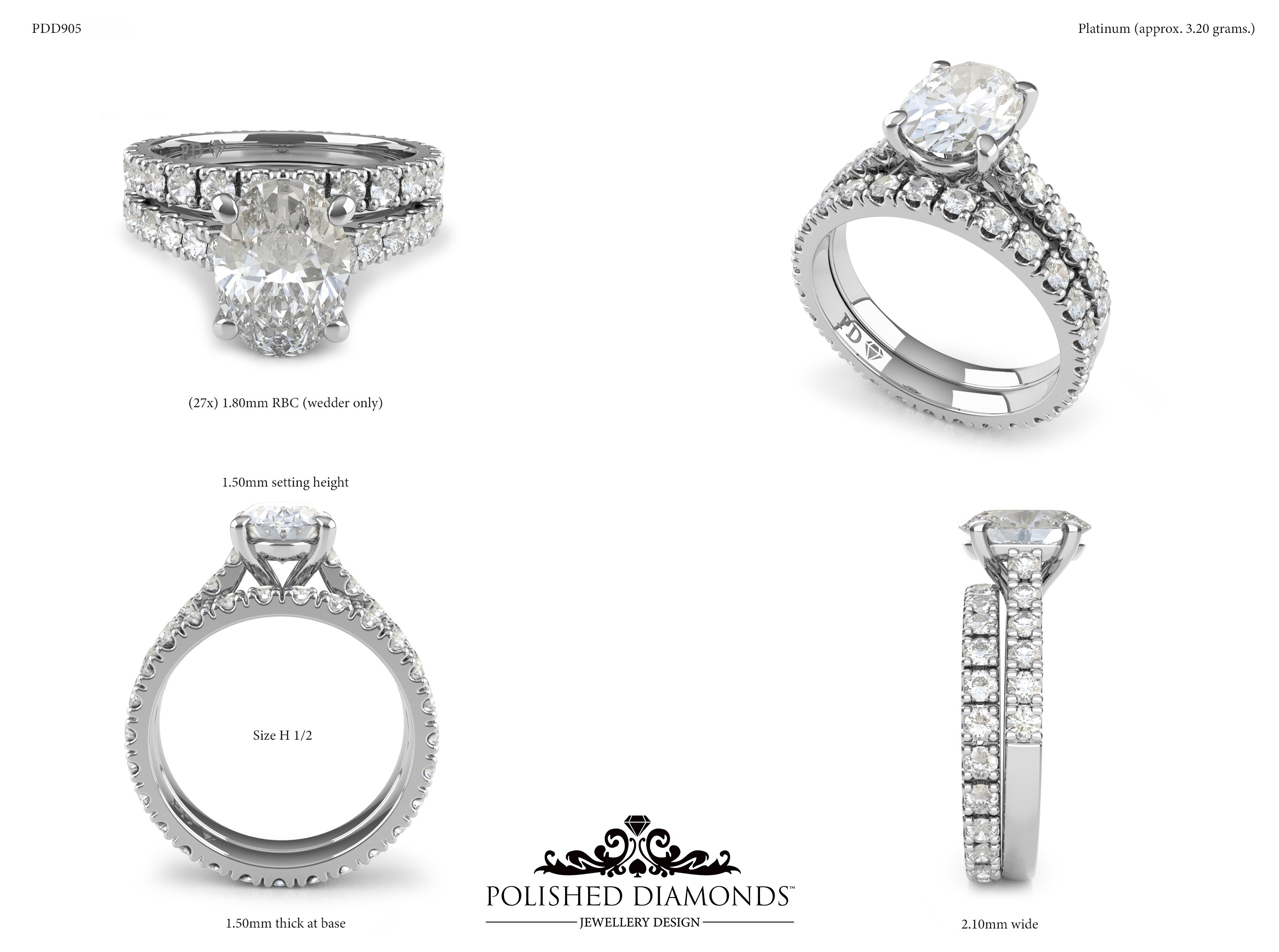 Ladys Wedding ring – PDD905