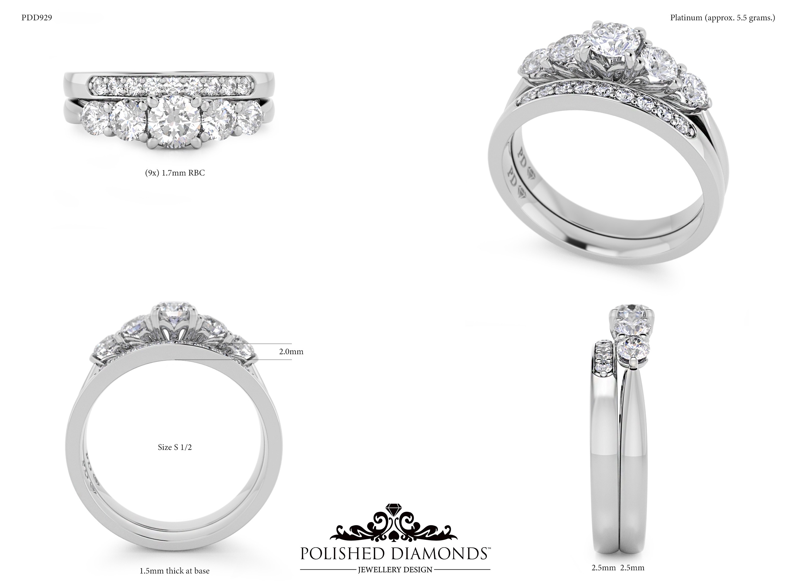 Ladys Wedding ring – PDD929