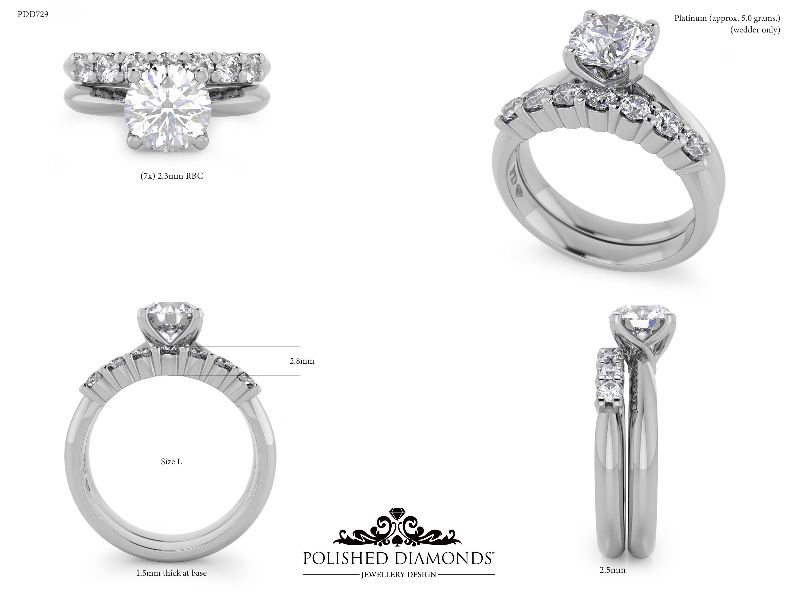 Ladys Wedding ring – PDD9429