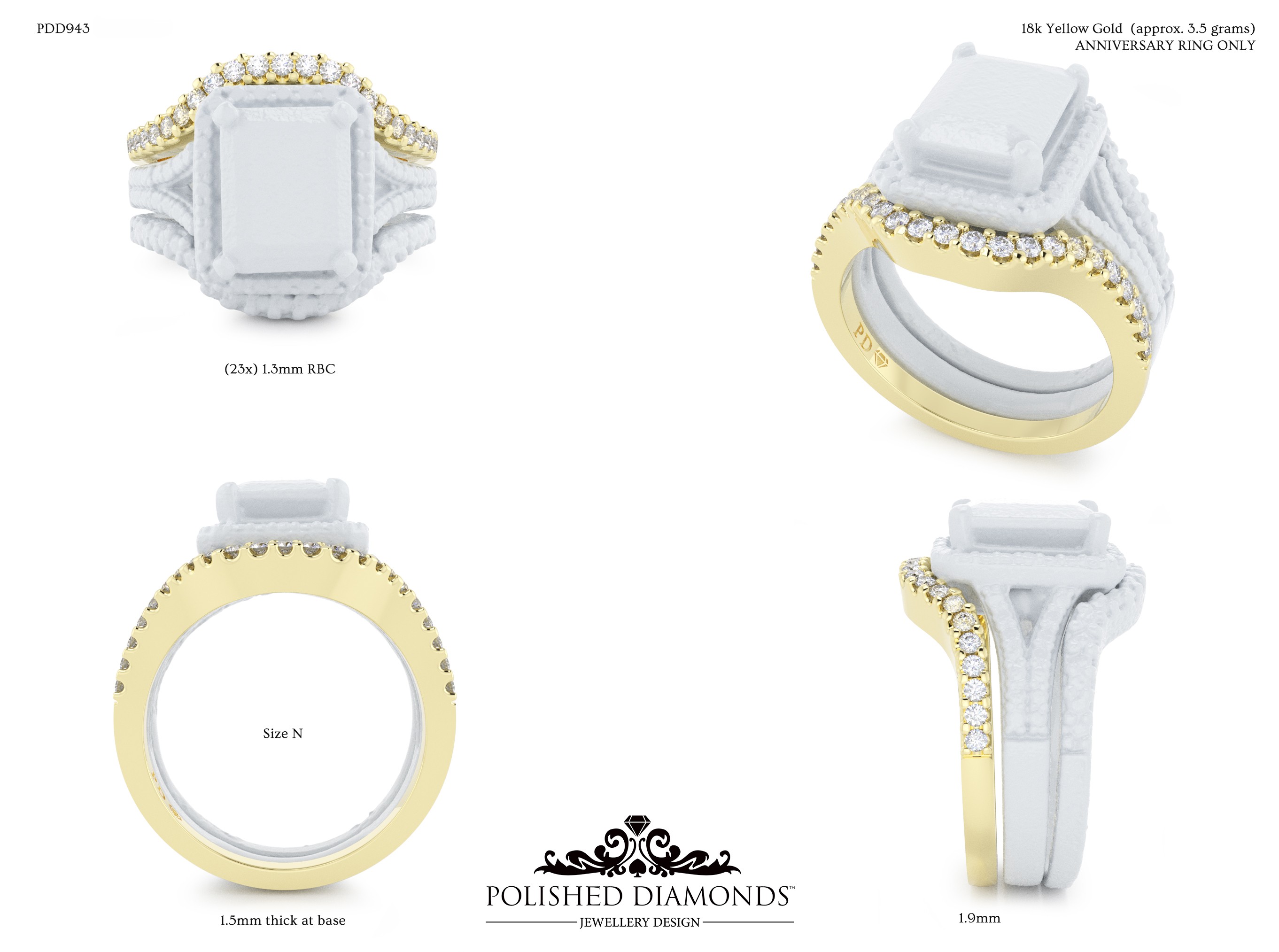 Ladys Wedding ring – PDD943