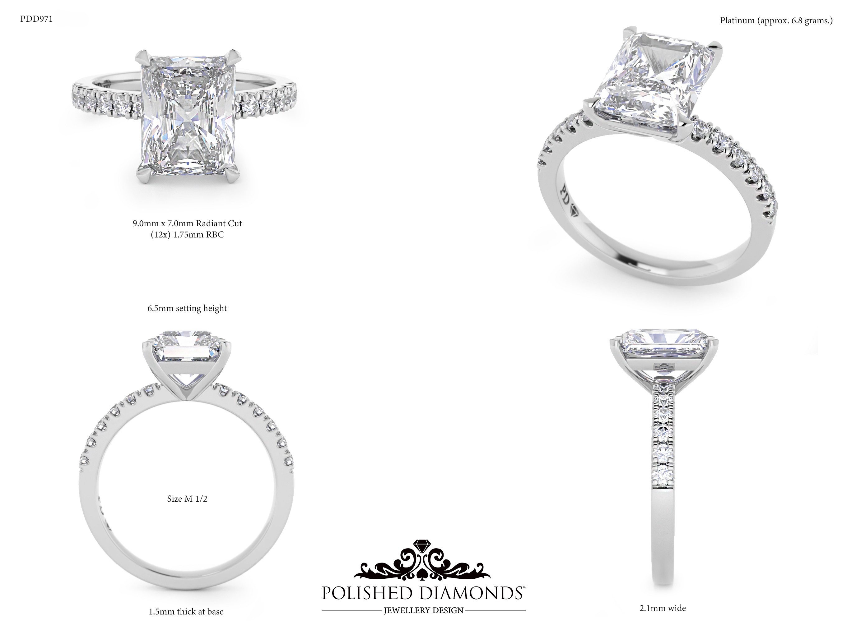 Radiant Solitaire ring – PDD971