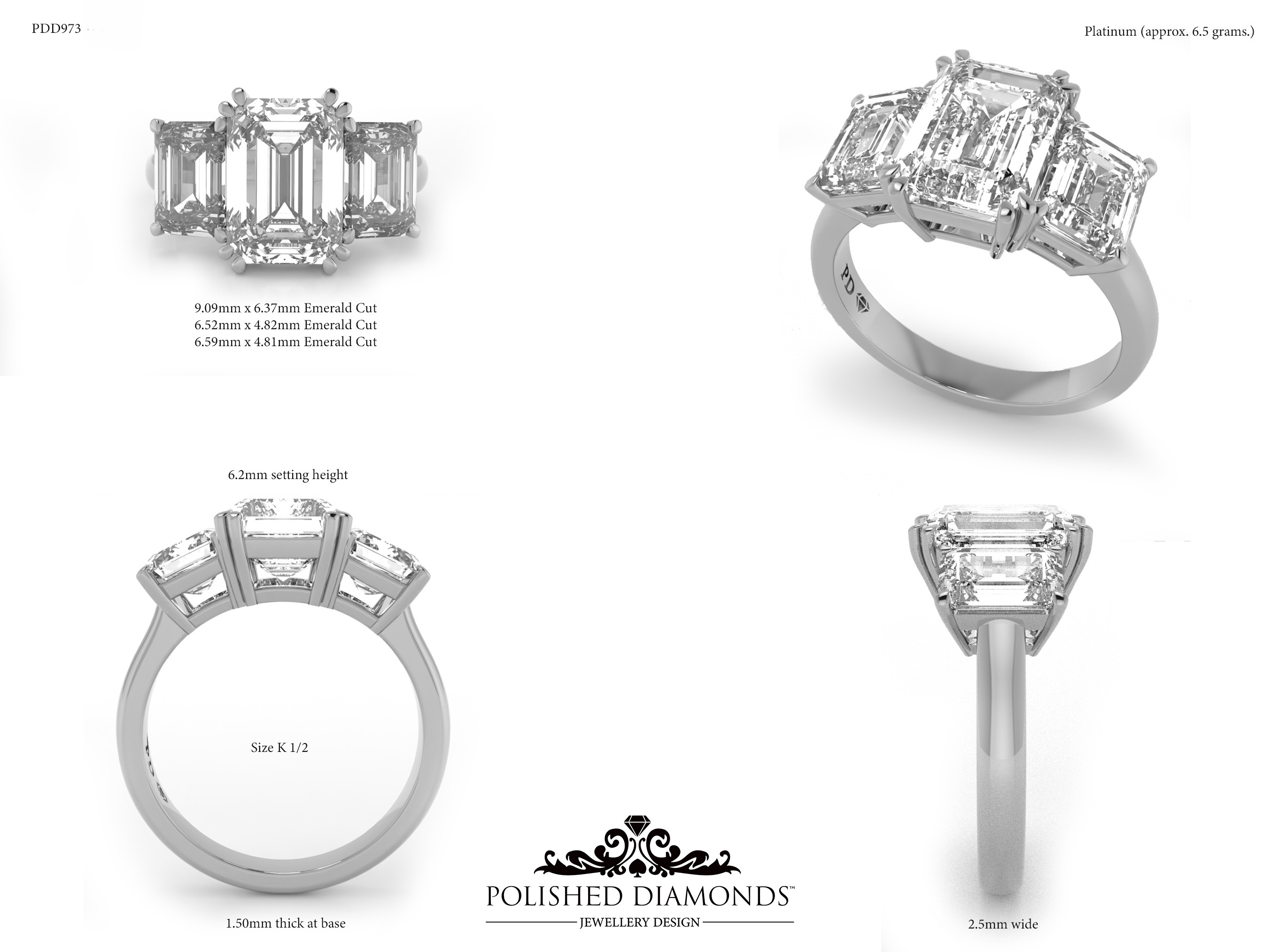 Emerald Trilogy ring – PDD973