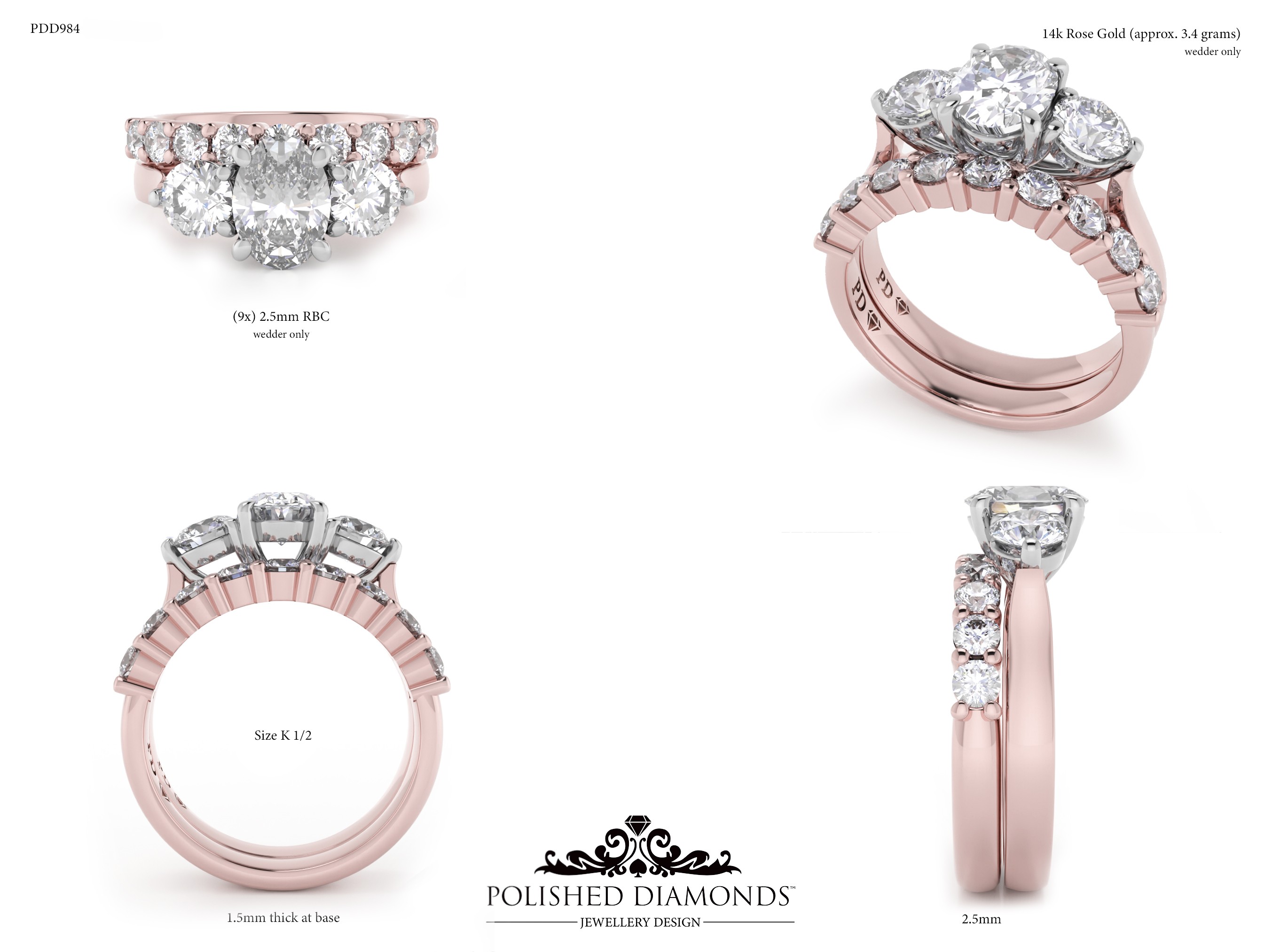 Ladys Wedding ring – PDD984