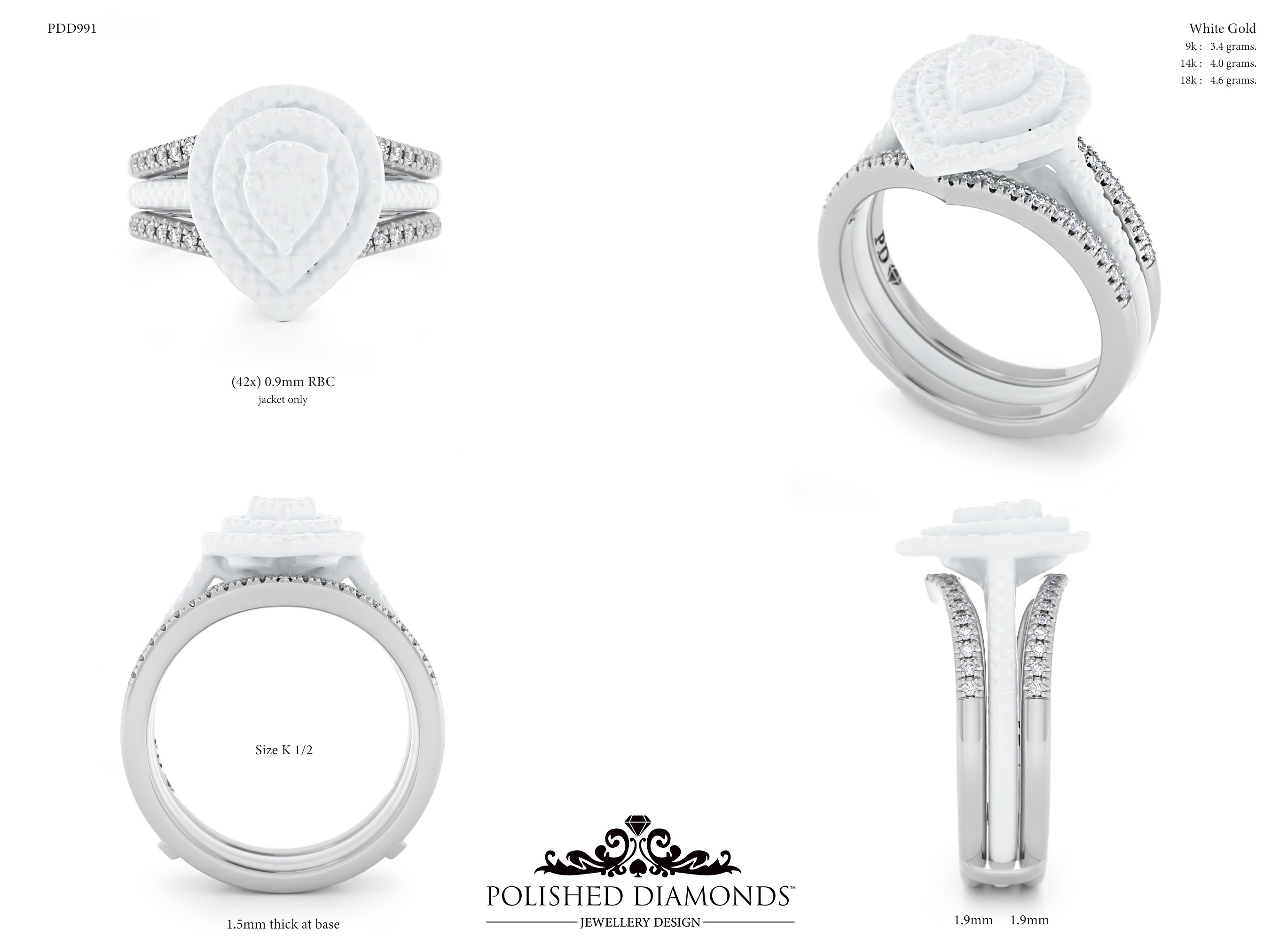 Ladys Wedding ring – PDD991