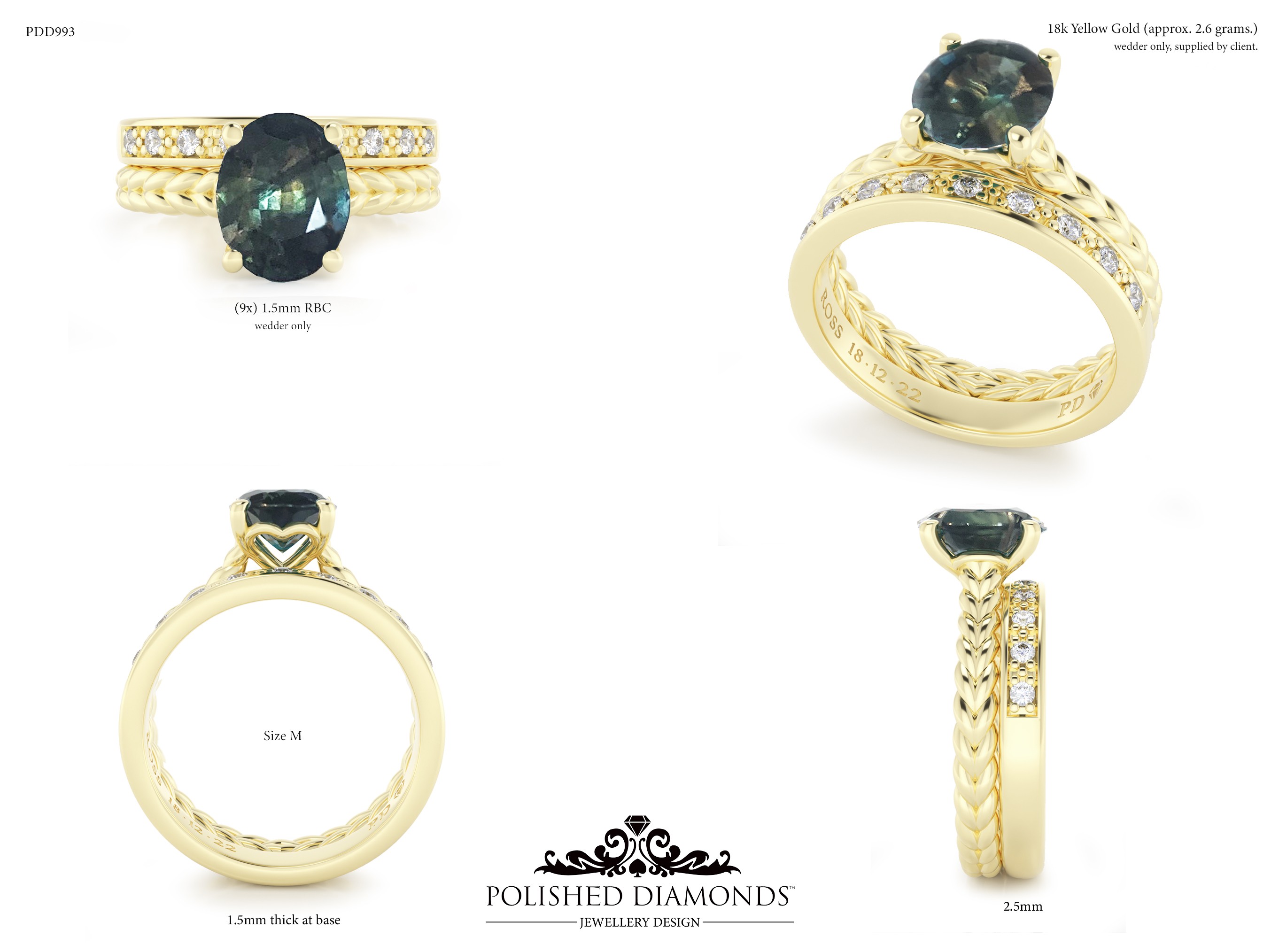 Ladys Wedding ring – PDD993