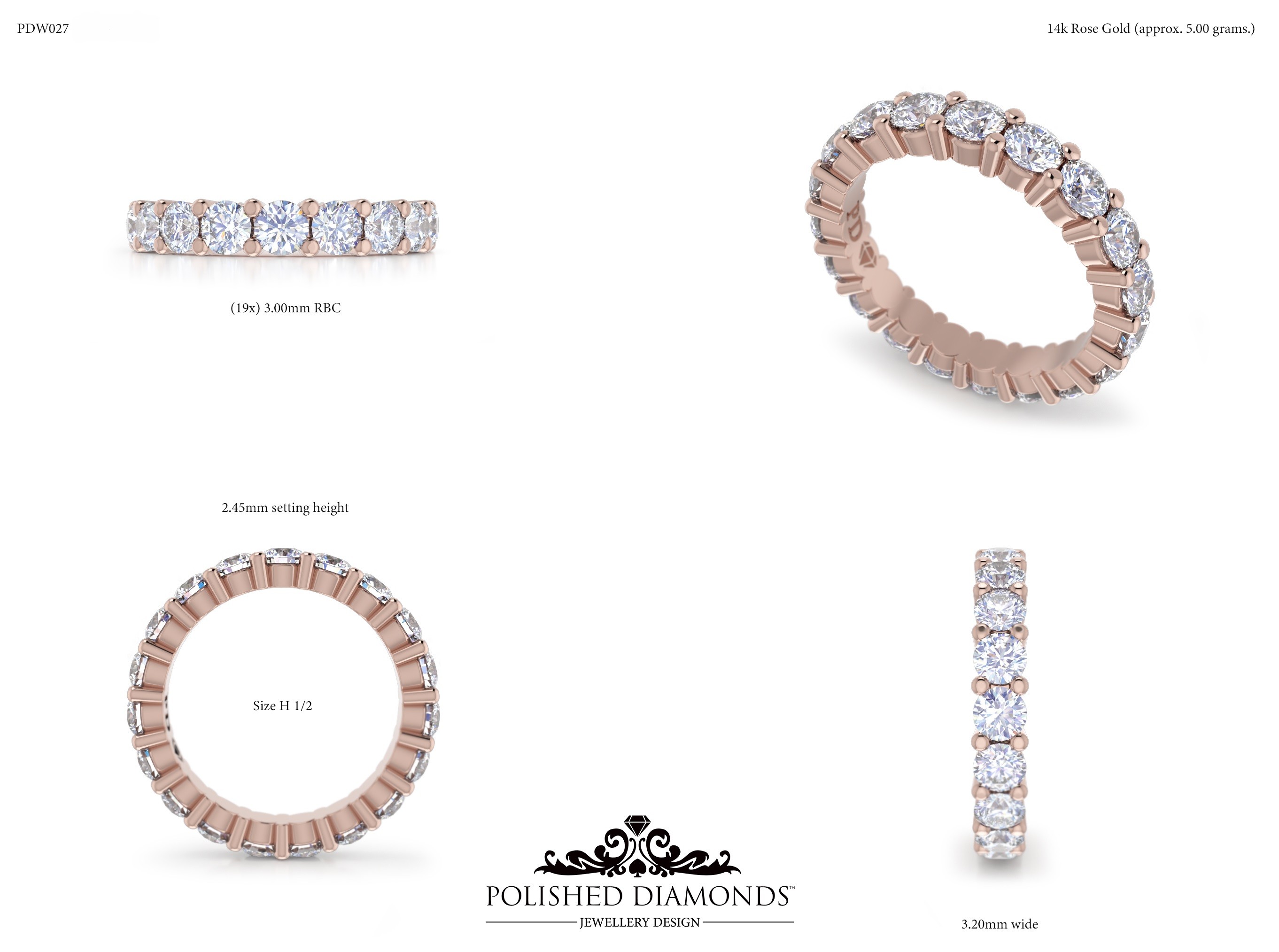 Ladys Wedding ring – PDW027