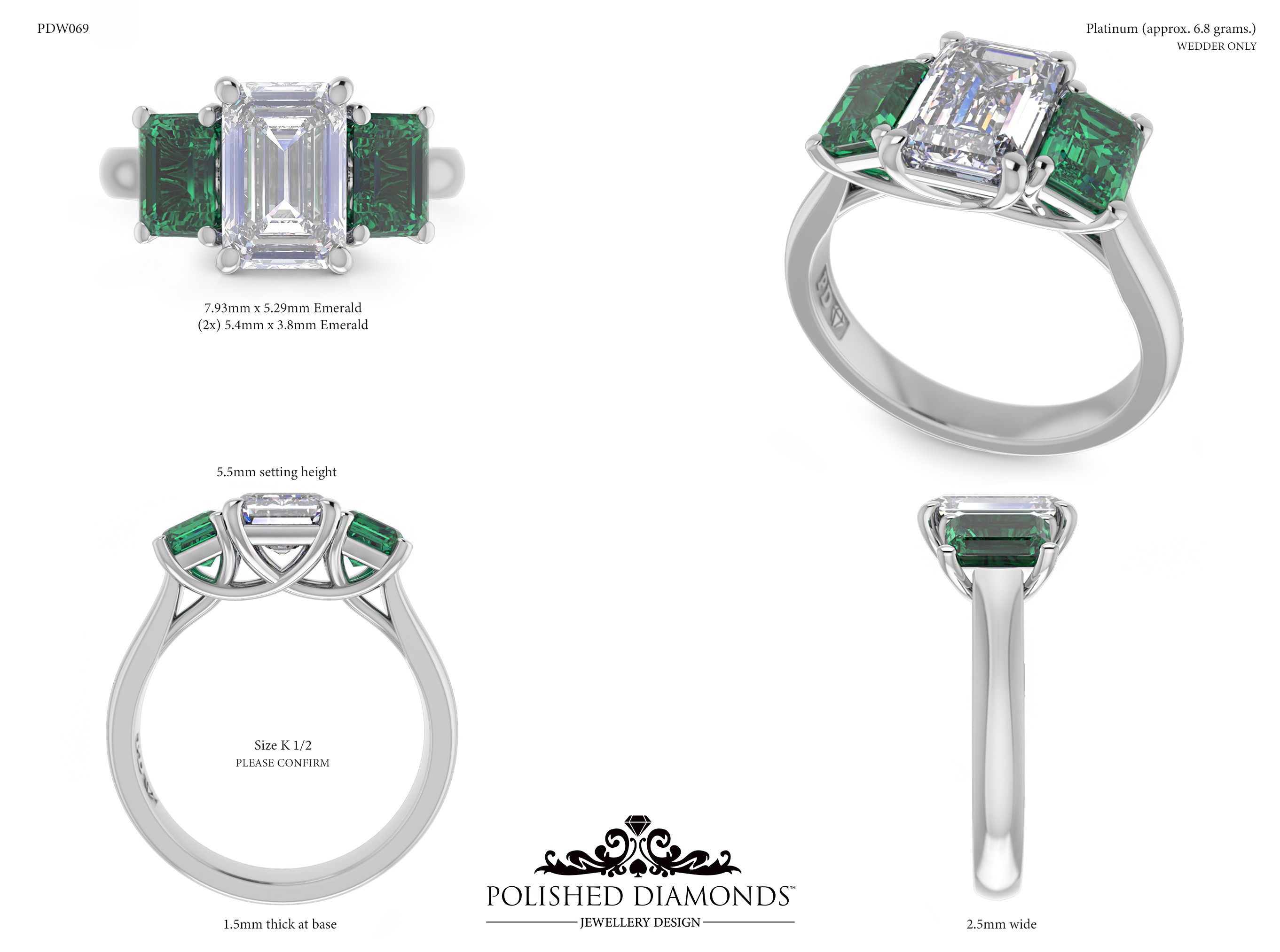 Emerald Trilogy ring – PDW069