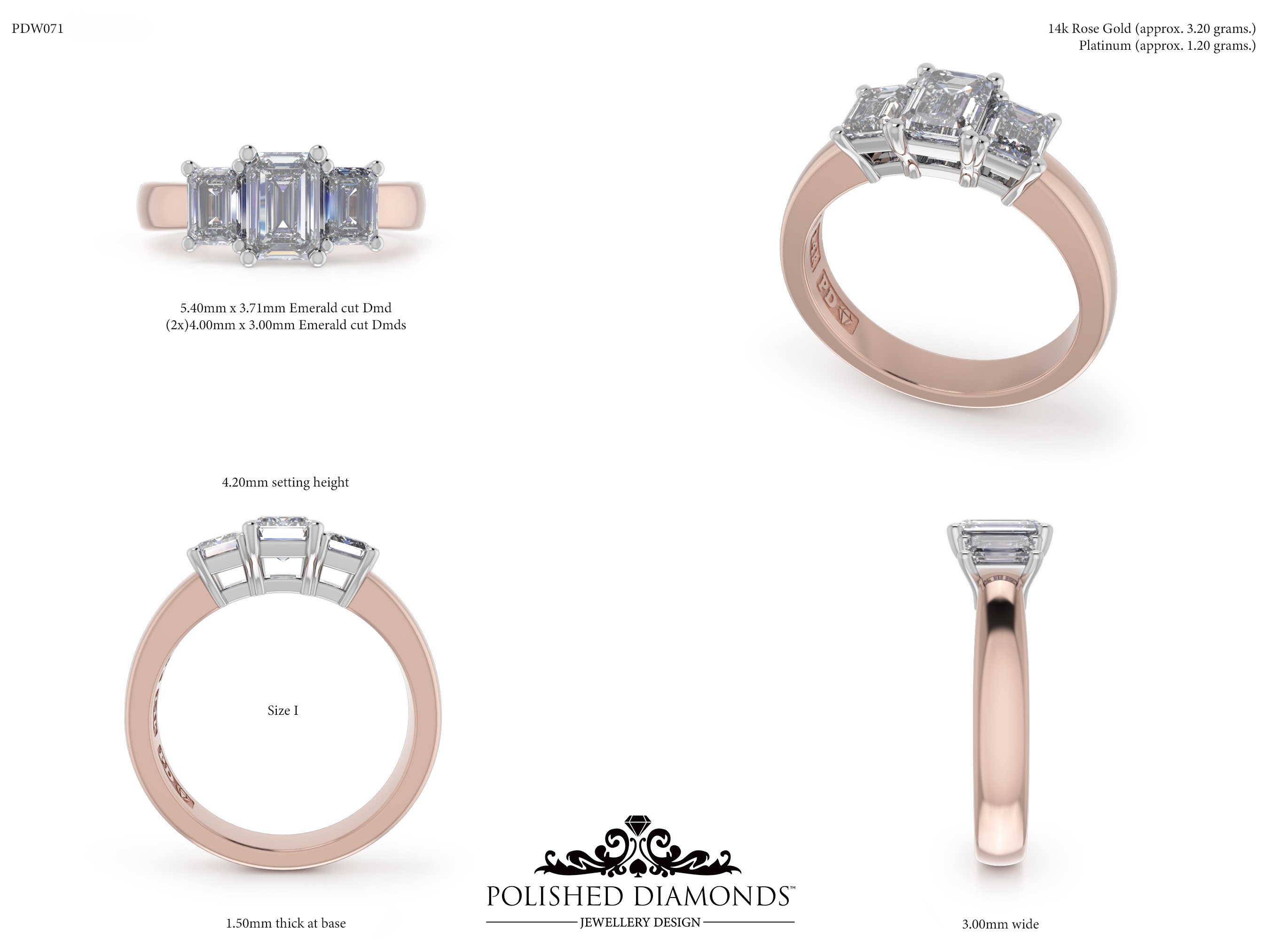 Emerald Trilogy ring – PDW071