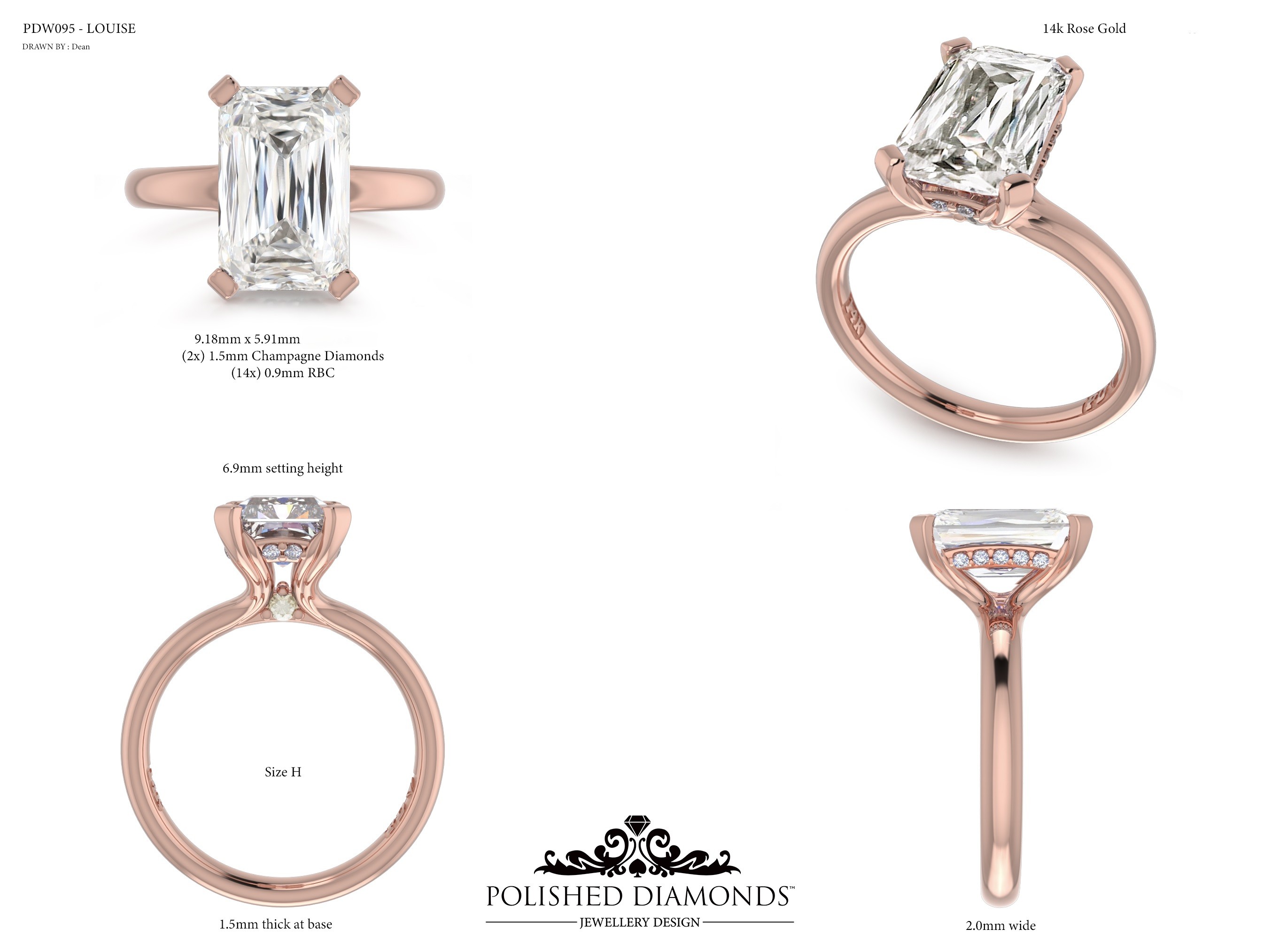 Radiant Solitaire ring – PDW095