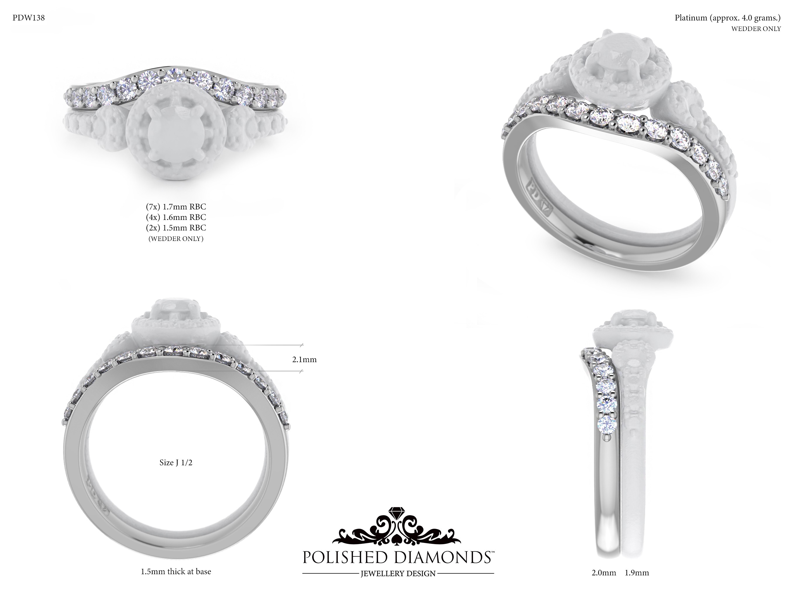 Ladys Wedding ring – PDW138
