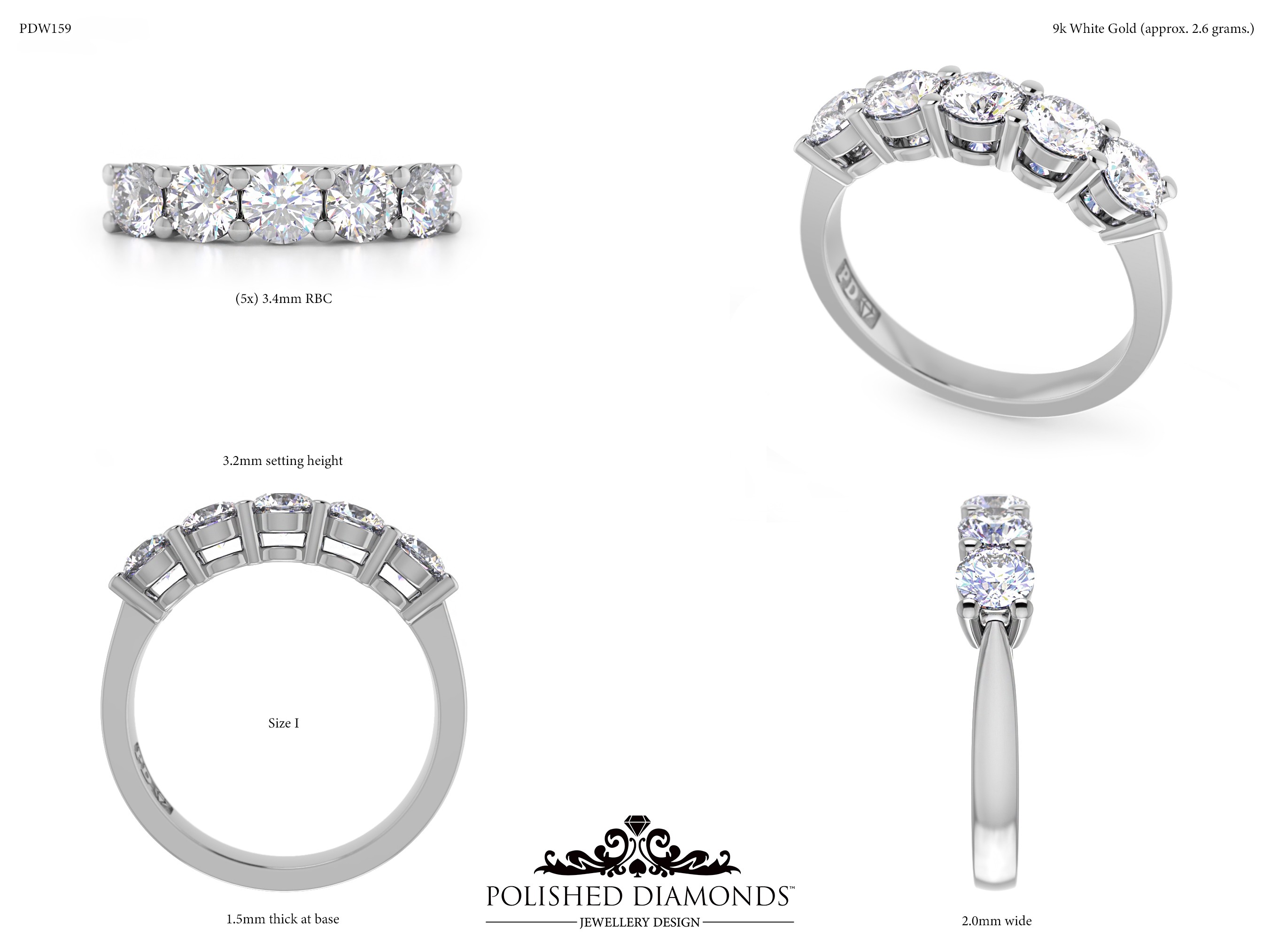 Ladys Wedding ring – PDW159