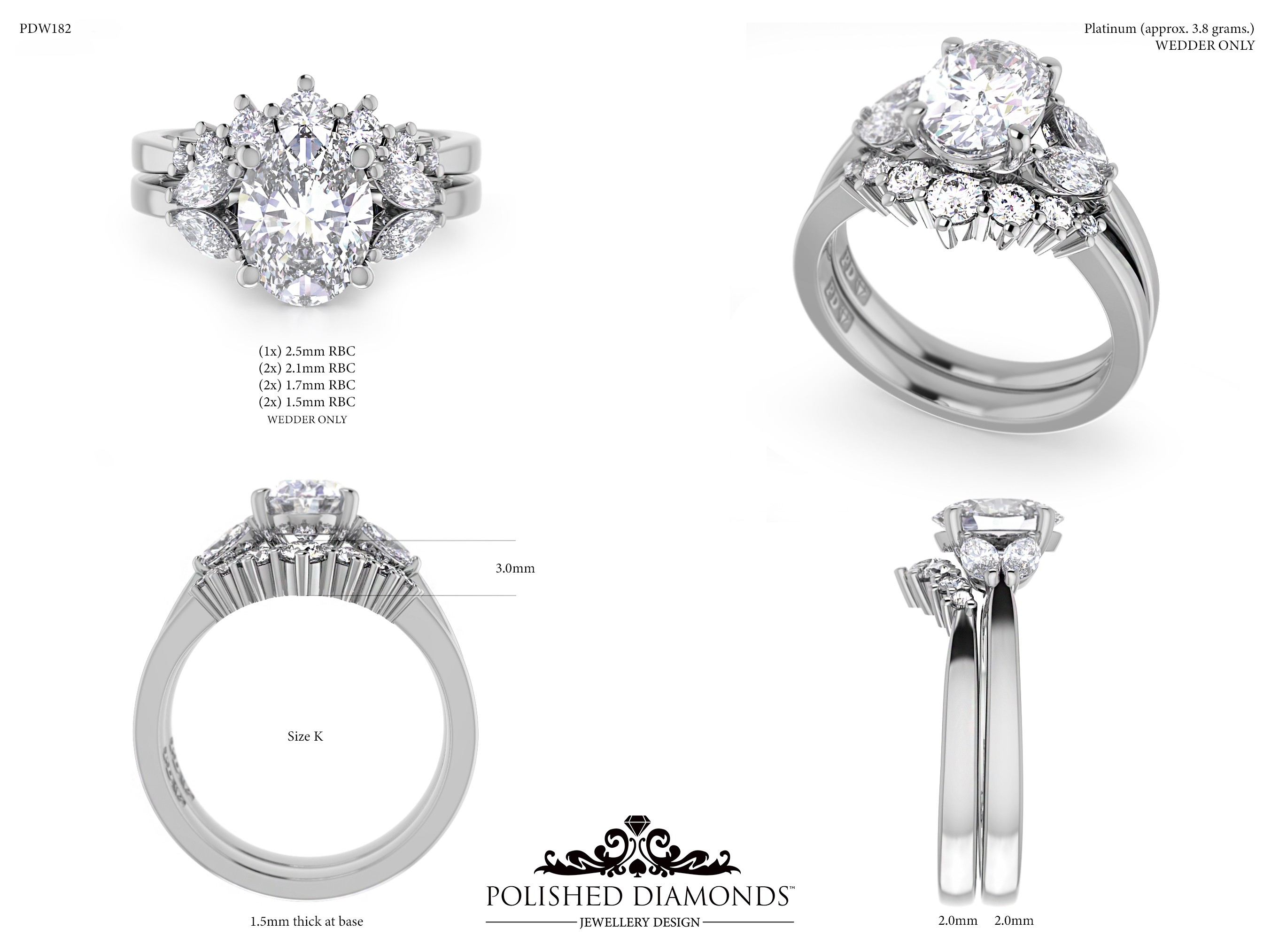 Ladys Wedding ring – PDW182