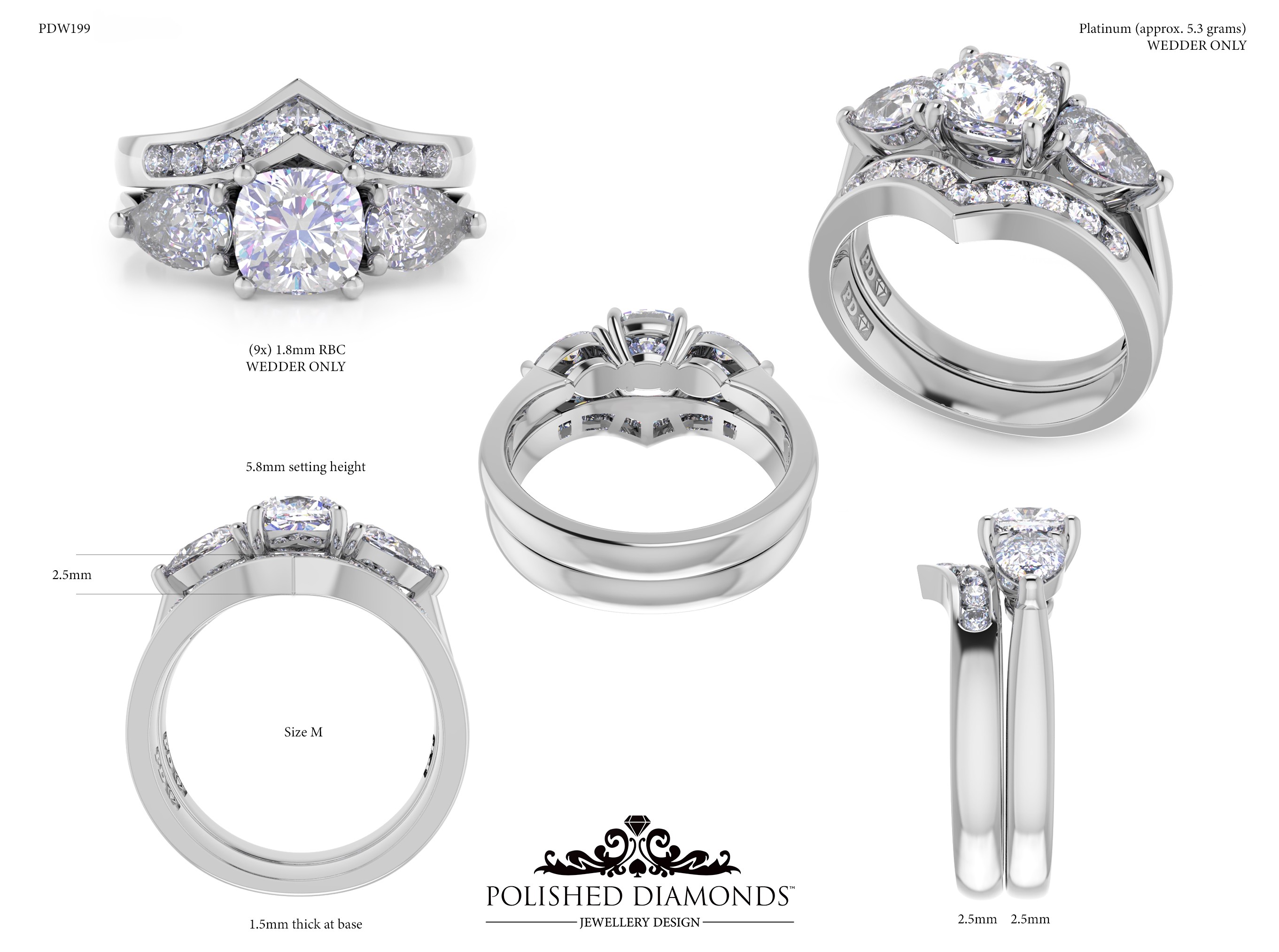 Ladys Wedding ring – PDW199