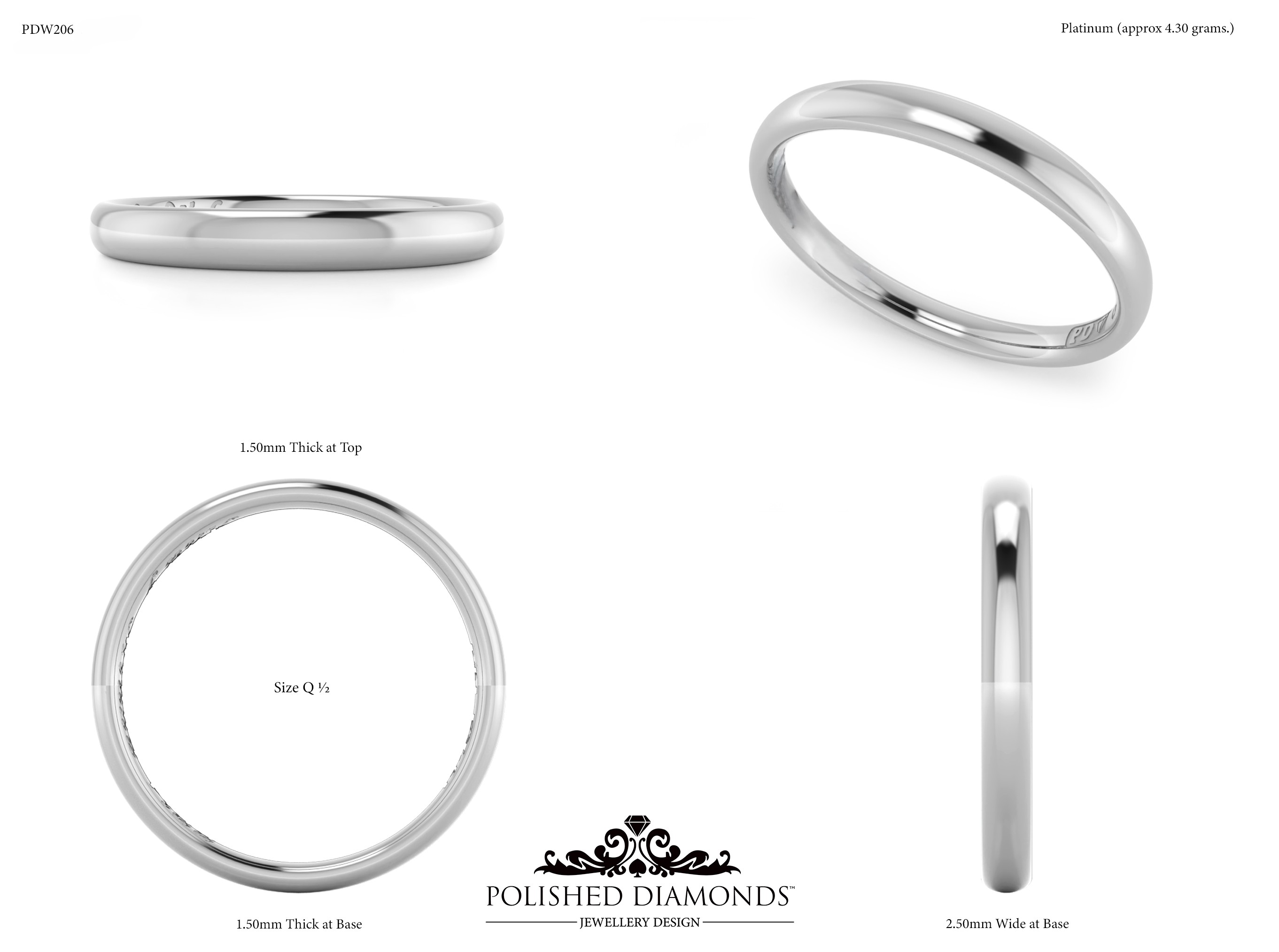 Ladys Wedding ring – PDW206