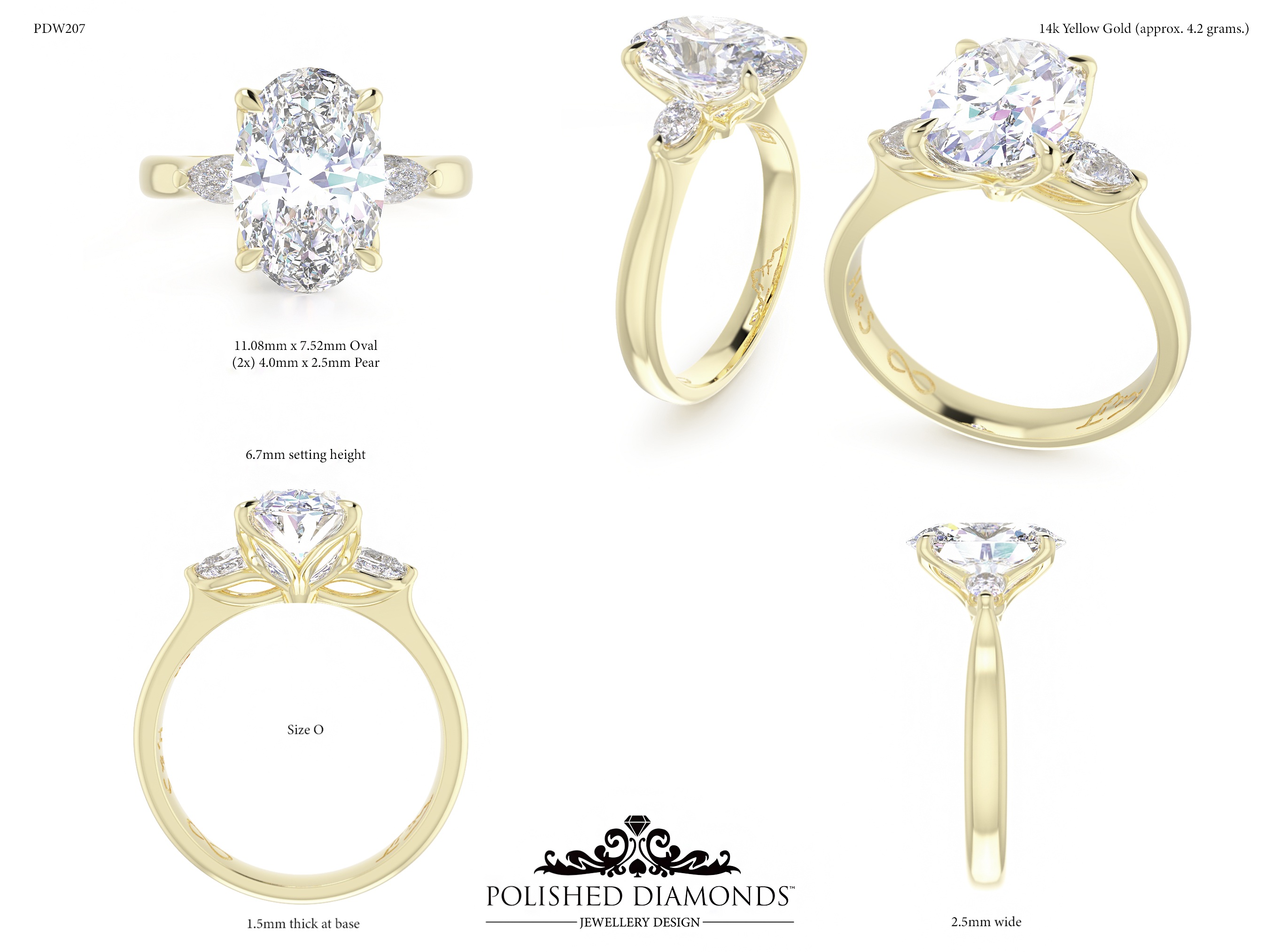Oval Solitaire ring – PDW207