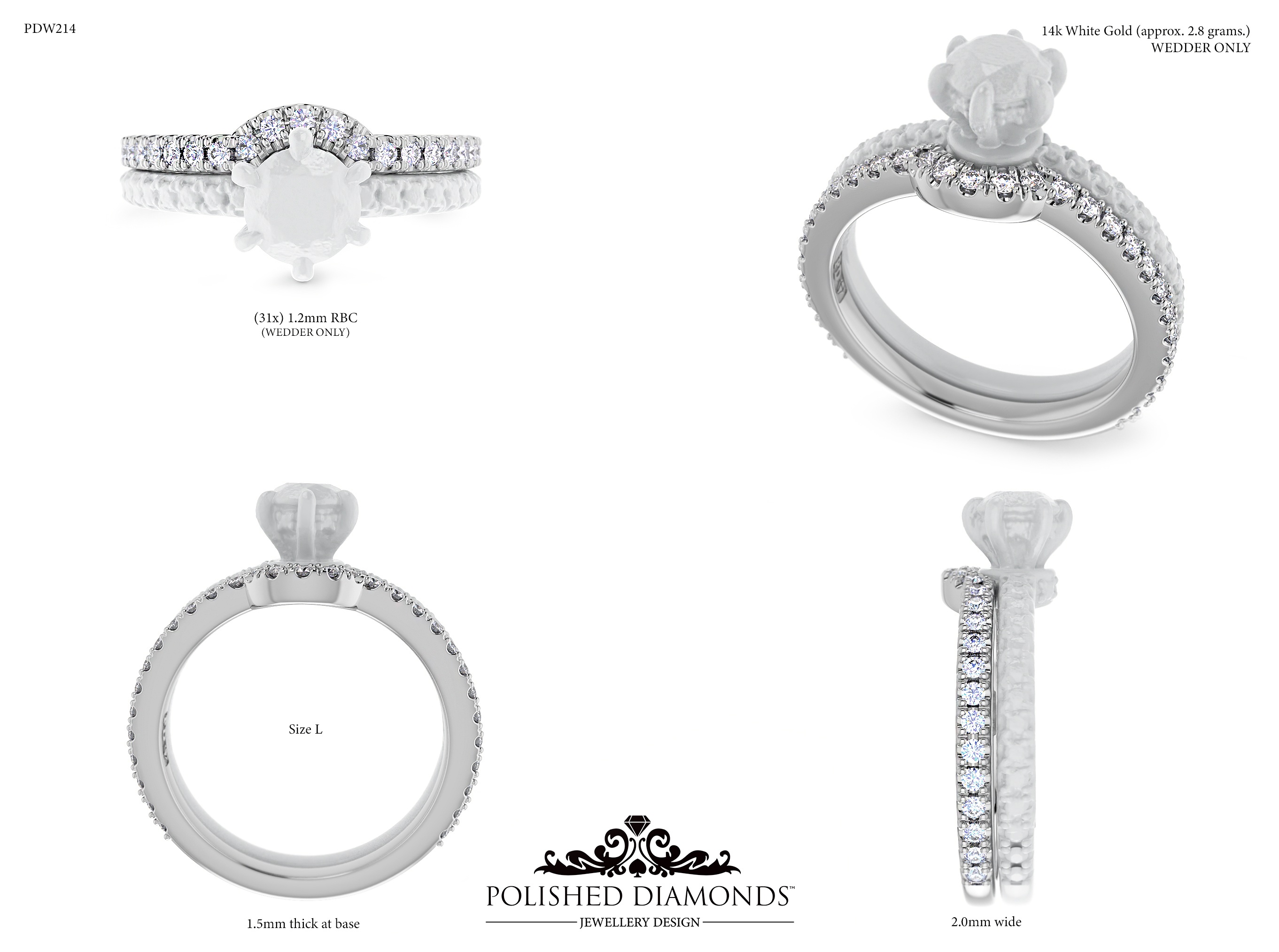 Ladys Wedding ring – PDW214
