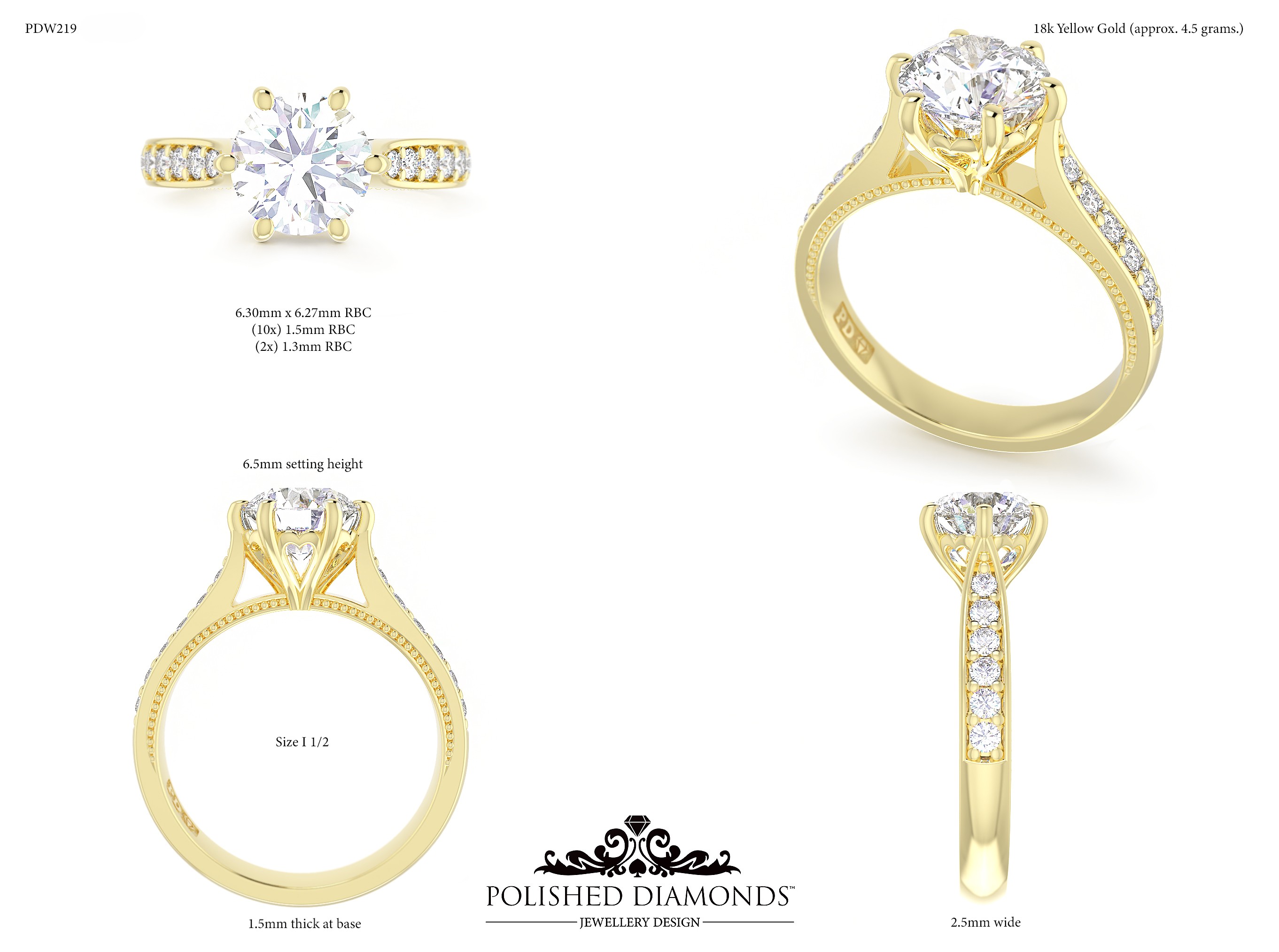 Round Solitaire ring – PDW219