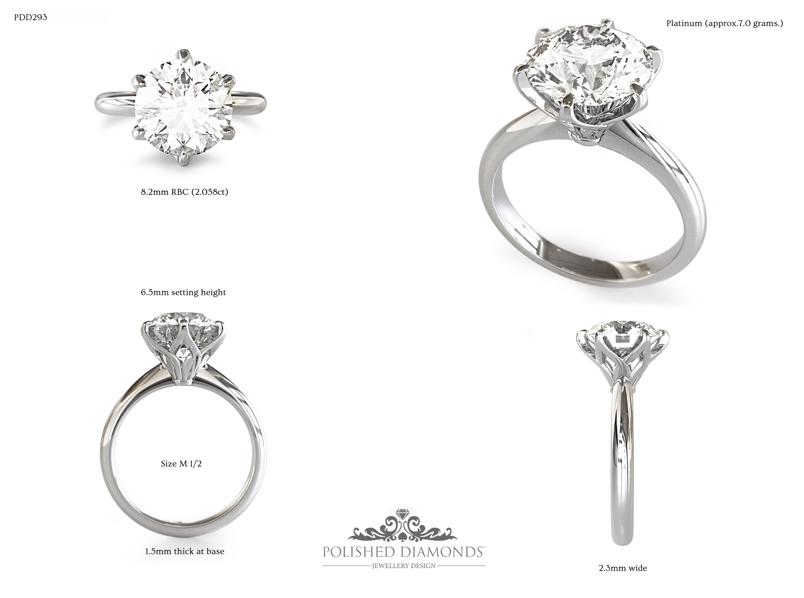 Round Solitaire ring – PDD0293