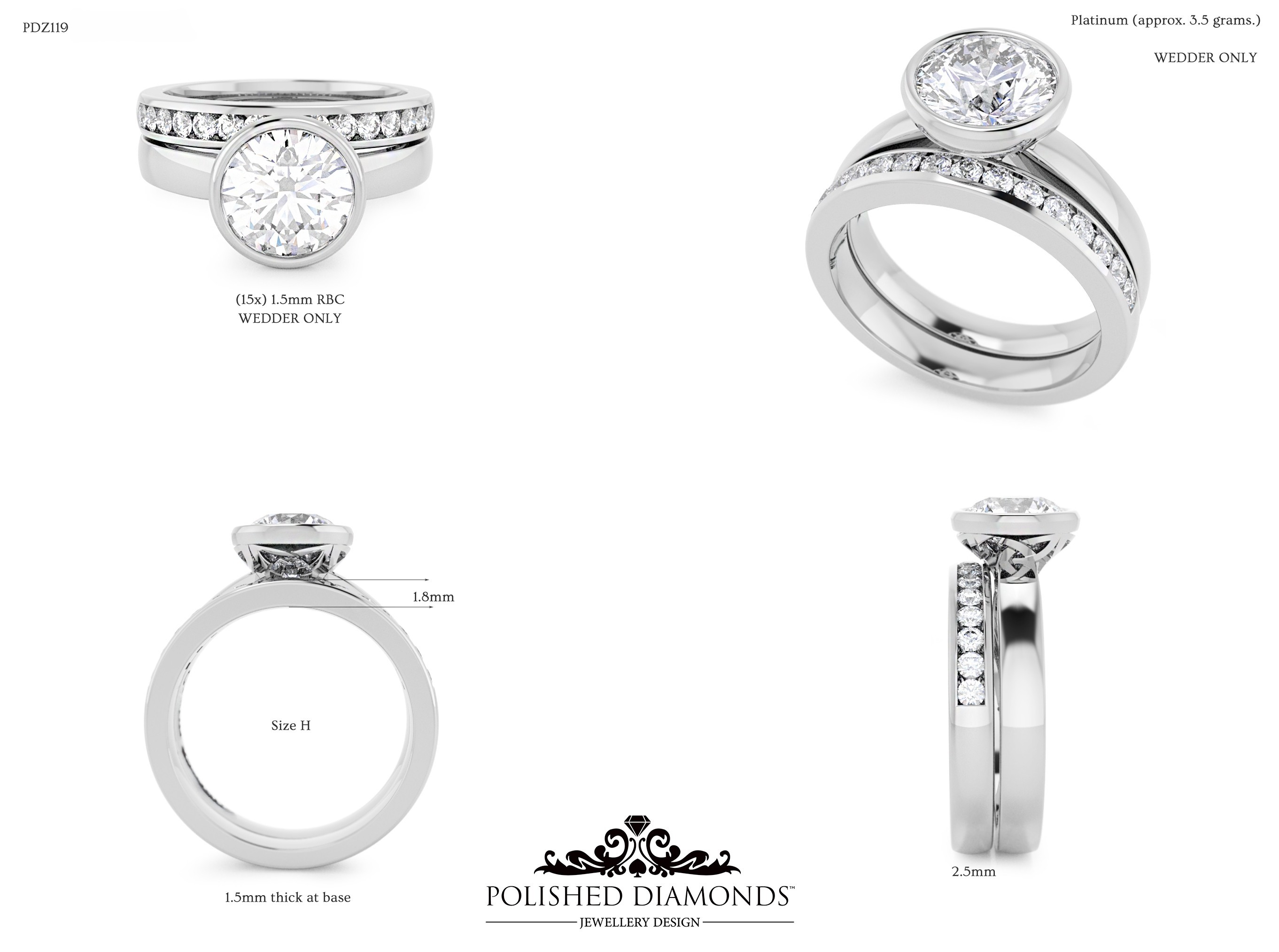 Ladys Wedding ring – PDZ119