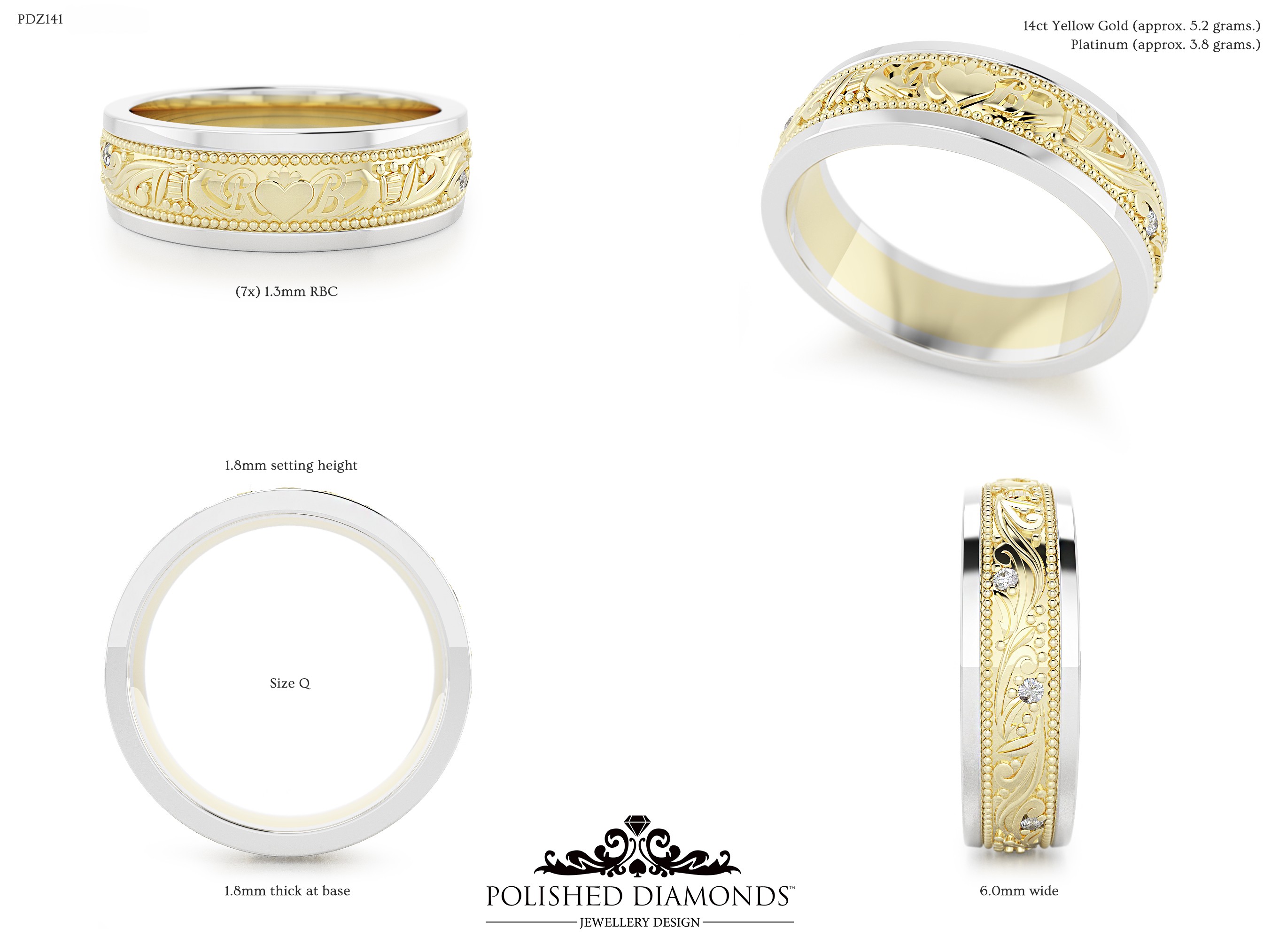 Gents Wedding ring – PDZ141