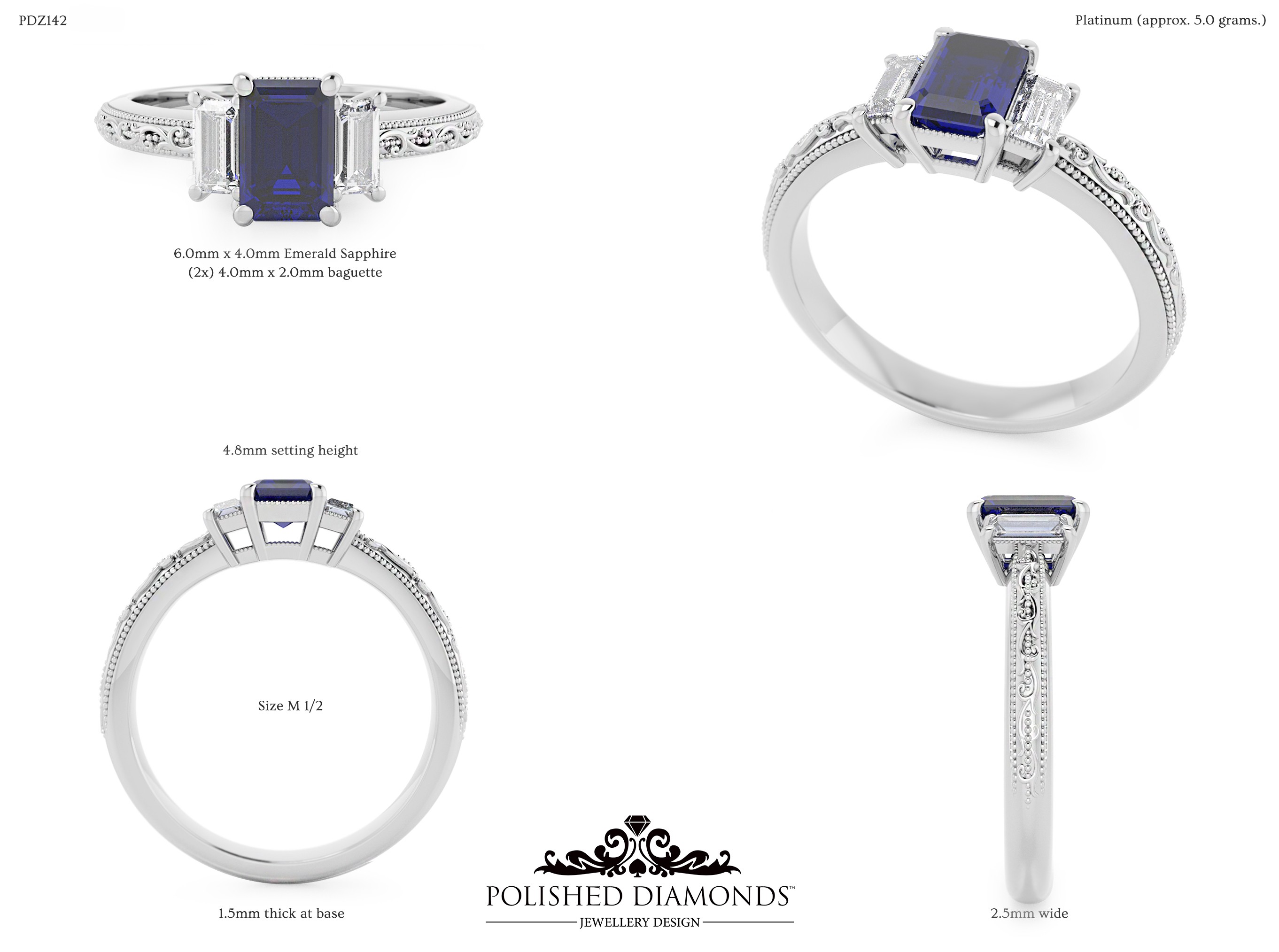 Emerald Trilogy ring – PDZ142