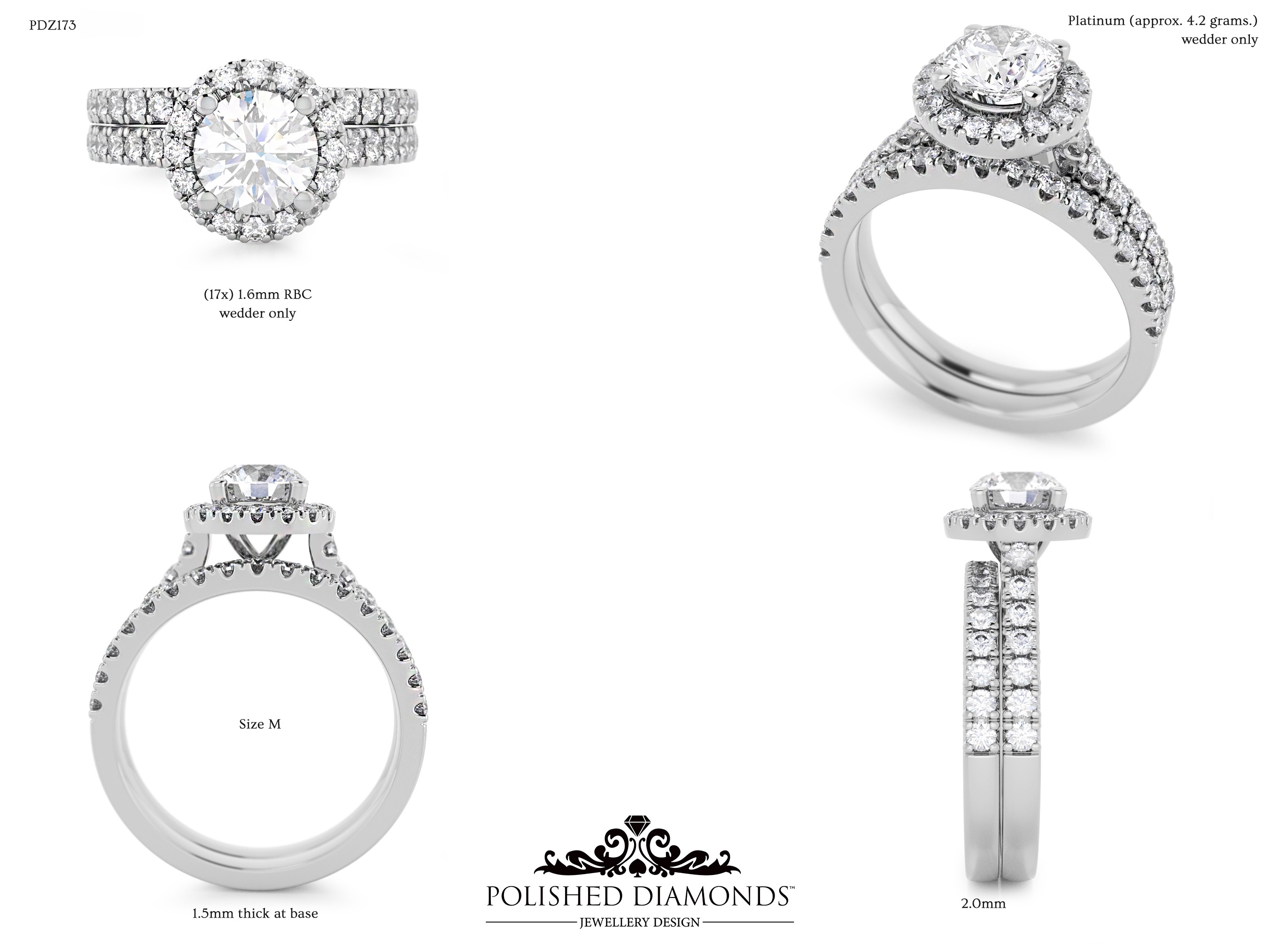 Ladys Wedding ring – PDZ173