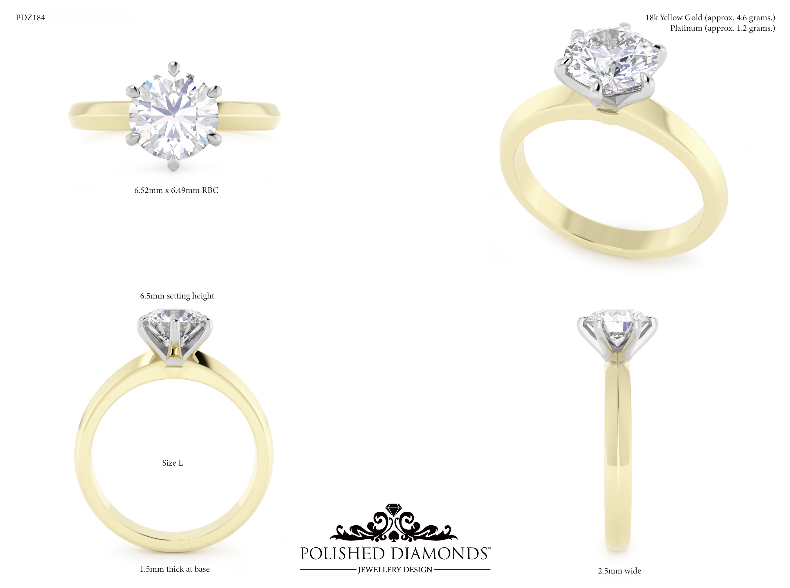 Round Solitaire ring – PDZ184