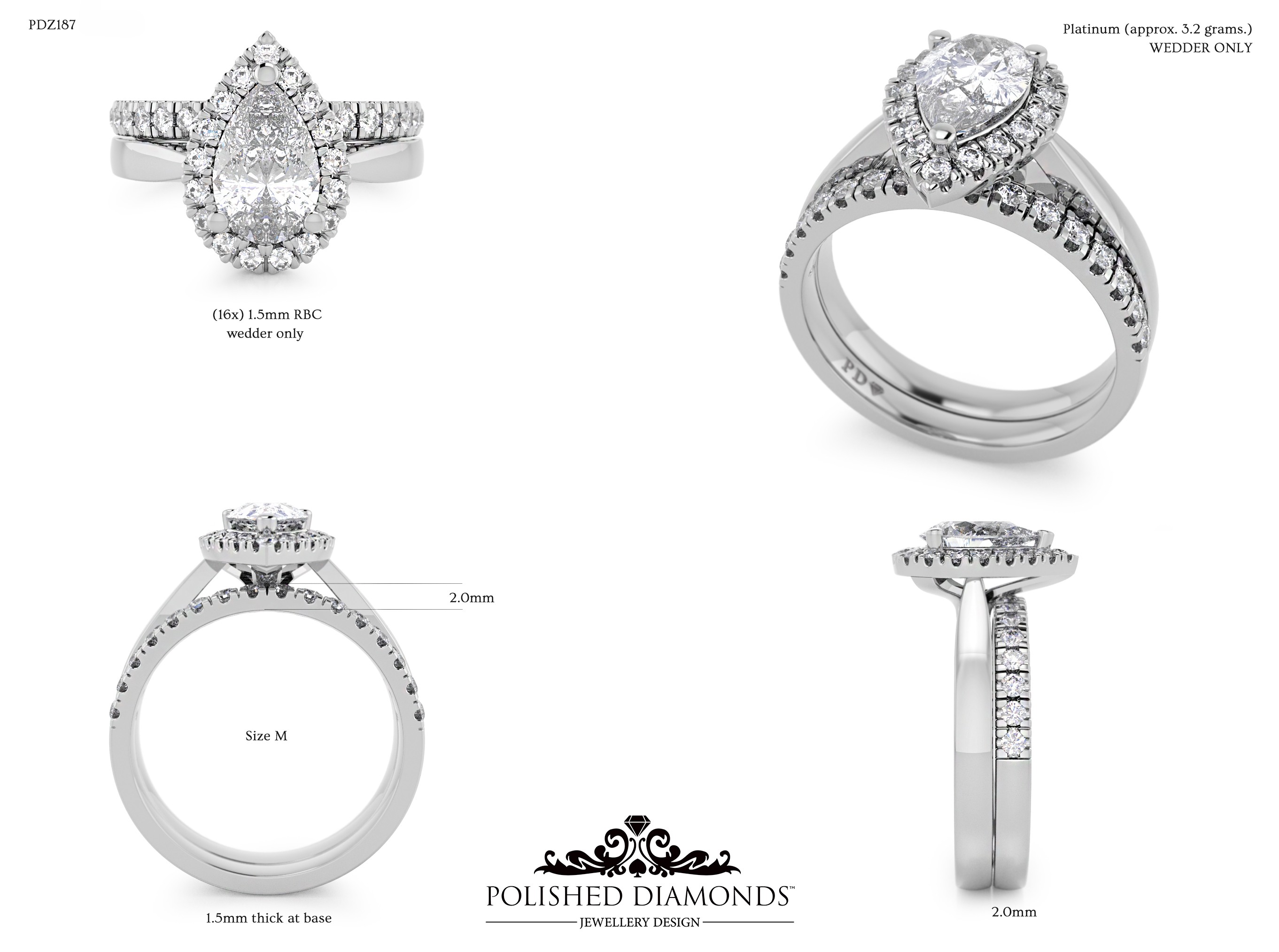 Ladys Wedding ring – PDZ187