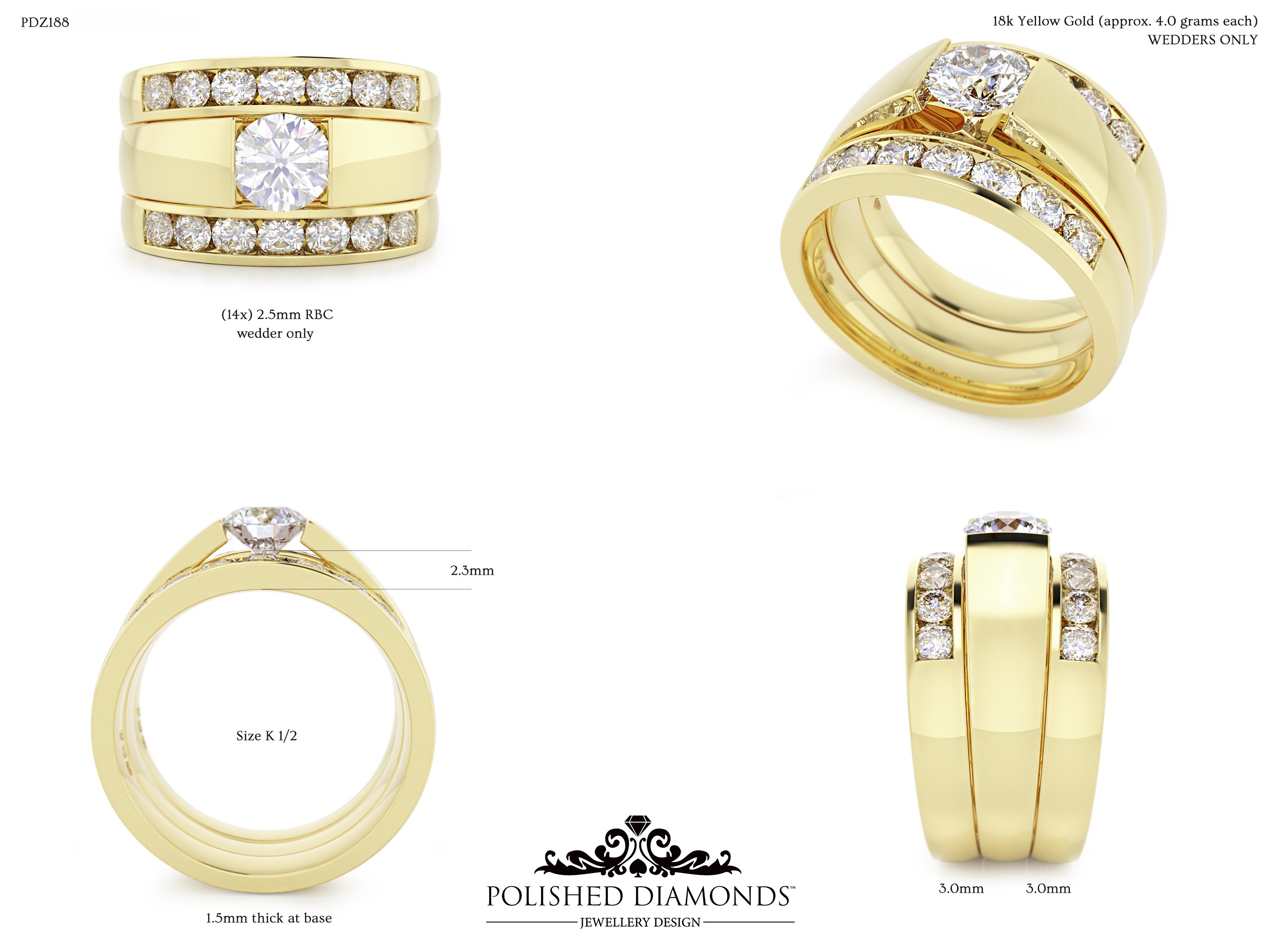 Lady's Wedding ring – PDZ188