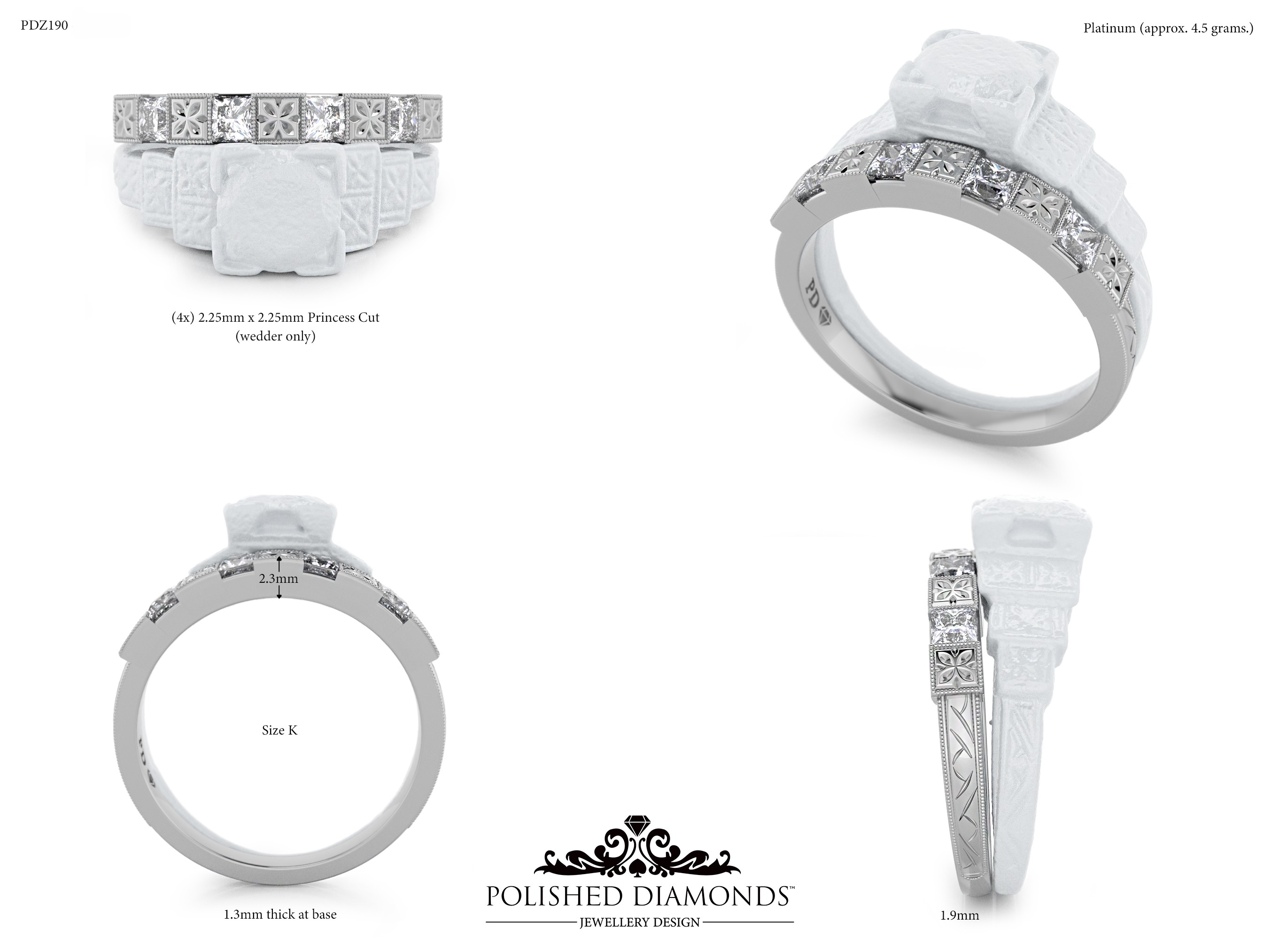 Ladys Wedding ring – PDZ190