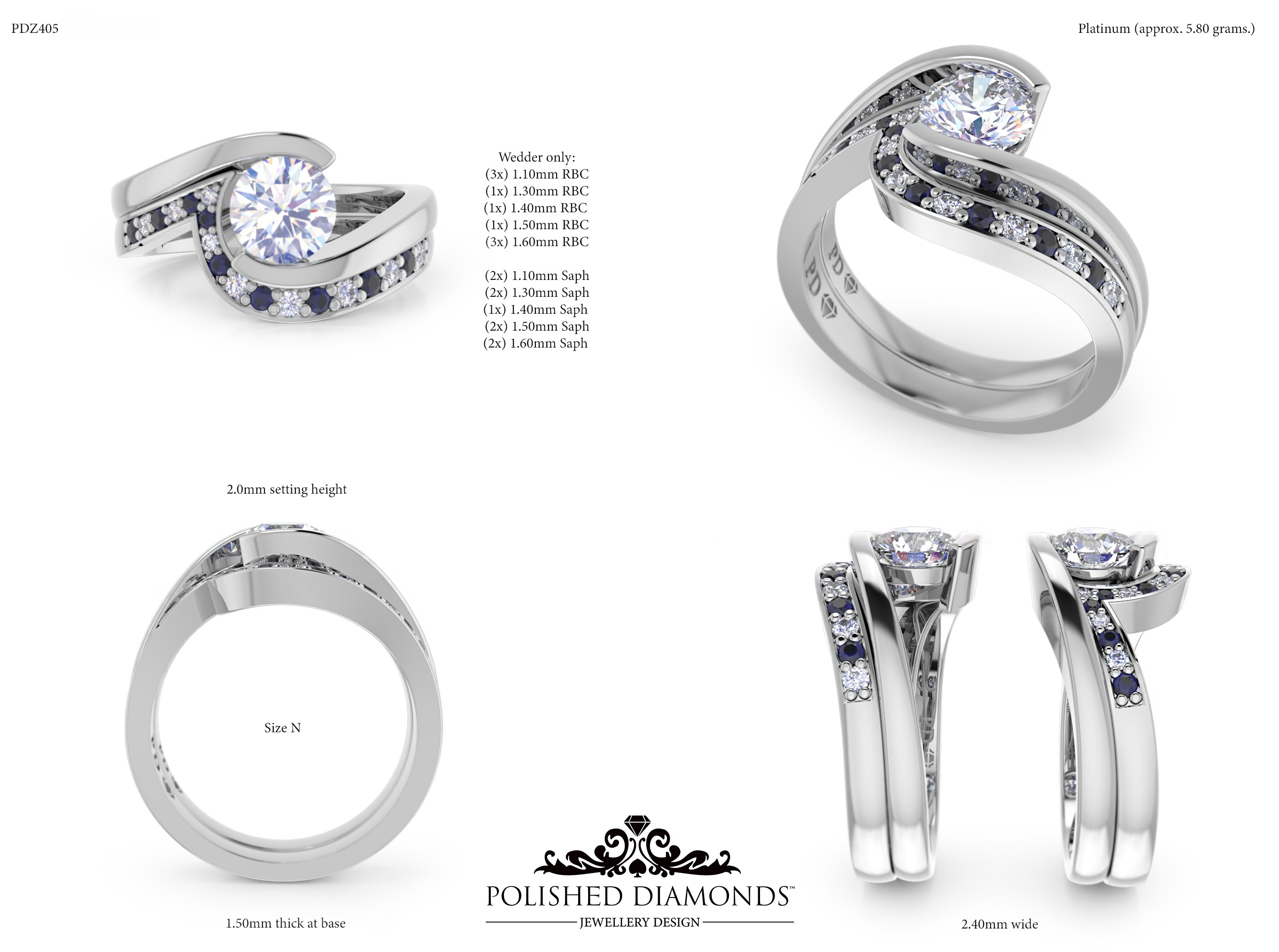 Ladys Wedding ring – PDZ204