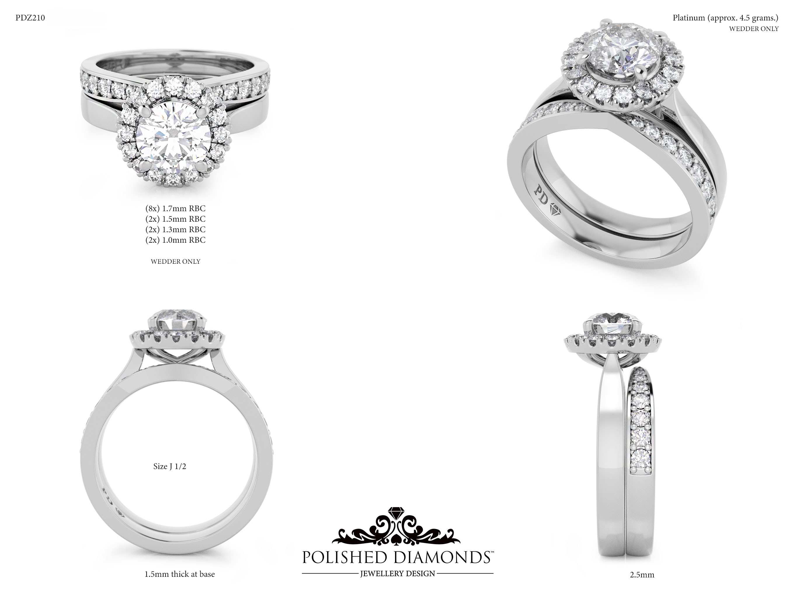 Ladys Wedding ring – PDZ210