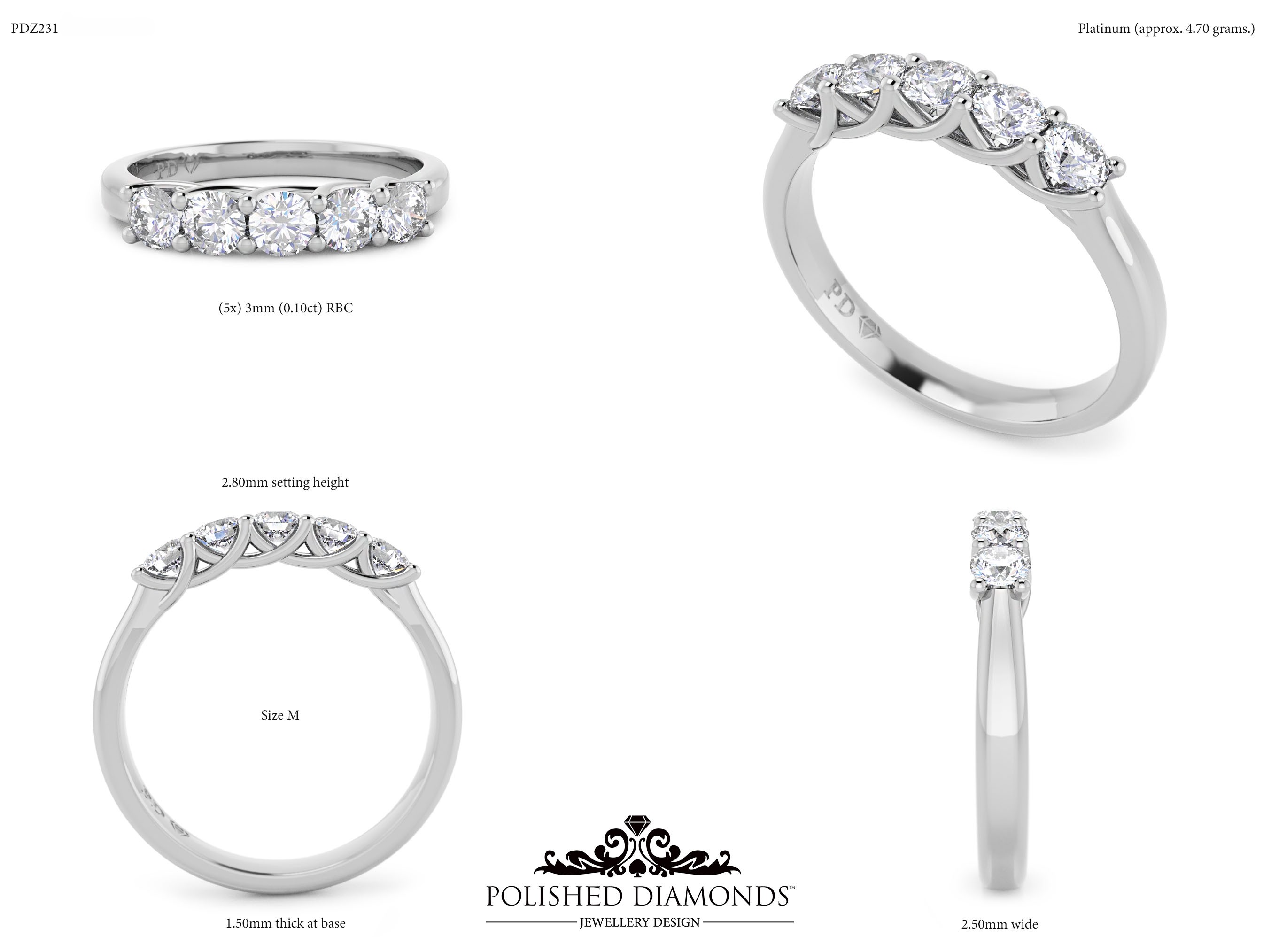 Ladys Wedding ring – PDZ231