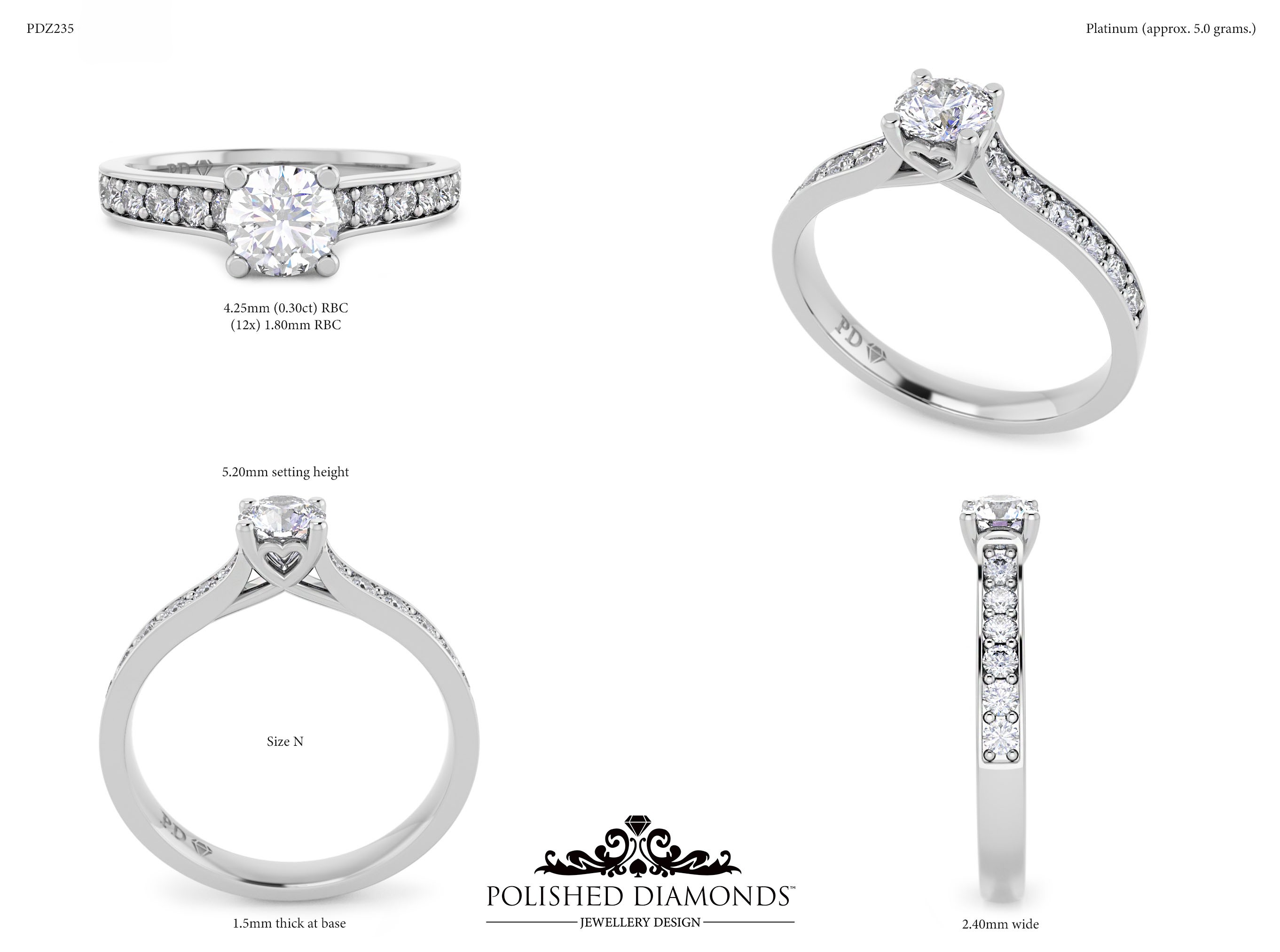 Round Solitaire ring – PDZ235